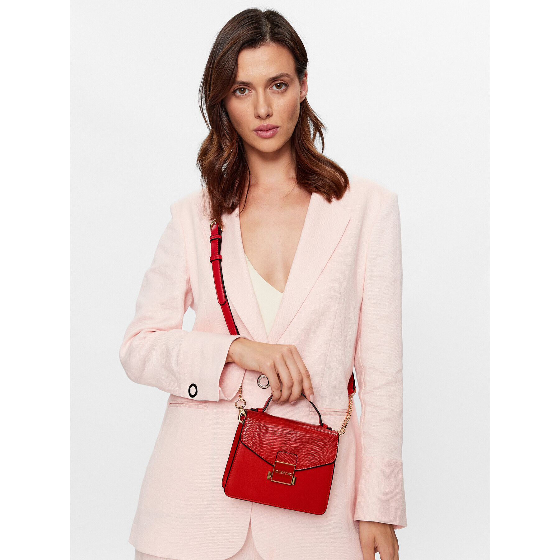 Valentino Дамска чанта Carrie VBS6VK03 Червен - Pepit.bg