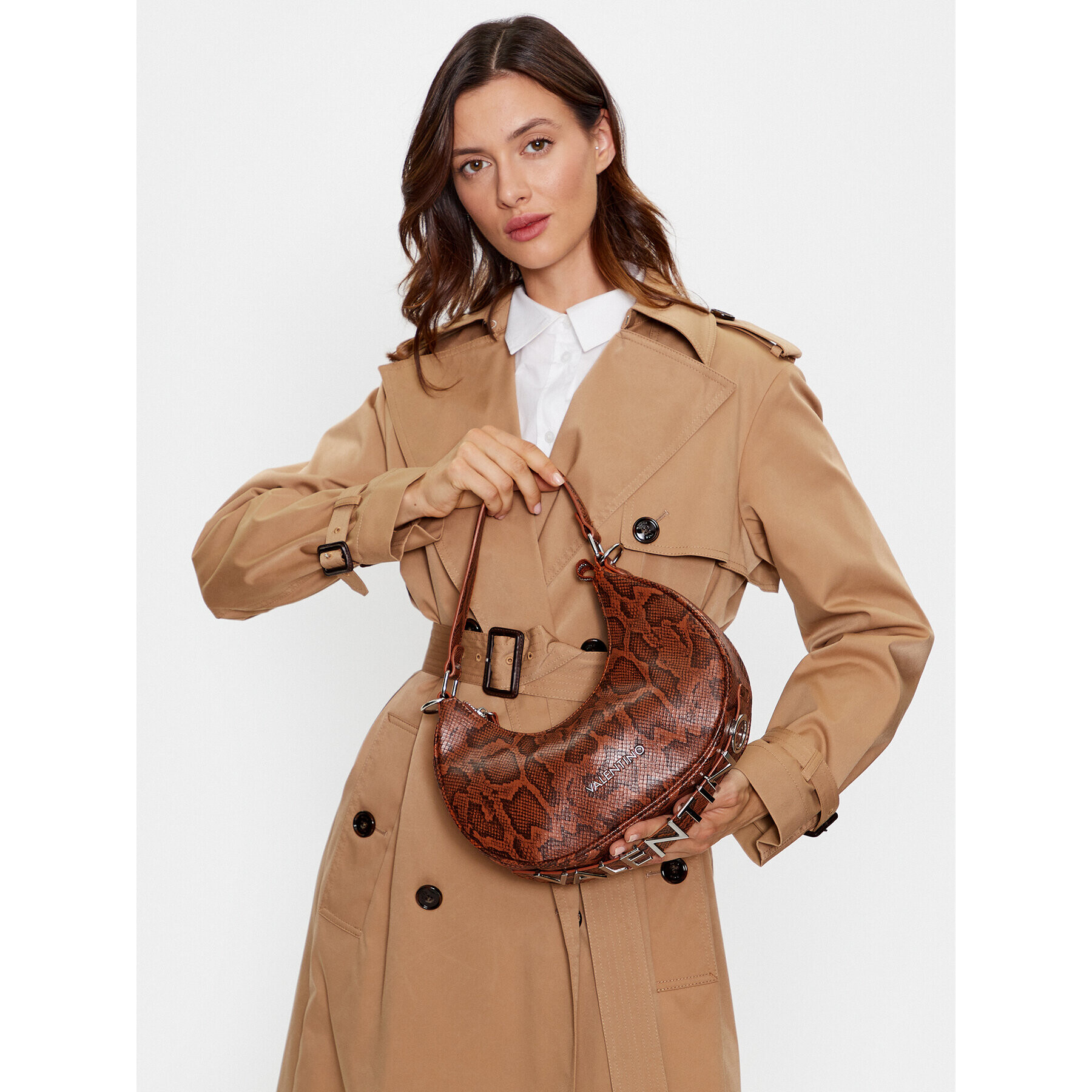 Valentino Дамска чанта Coconut VBS6SV01P Кафяв - Pepit.bg