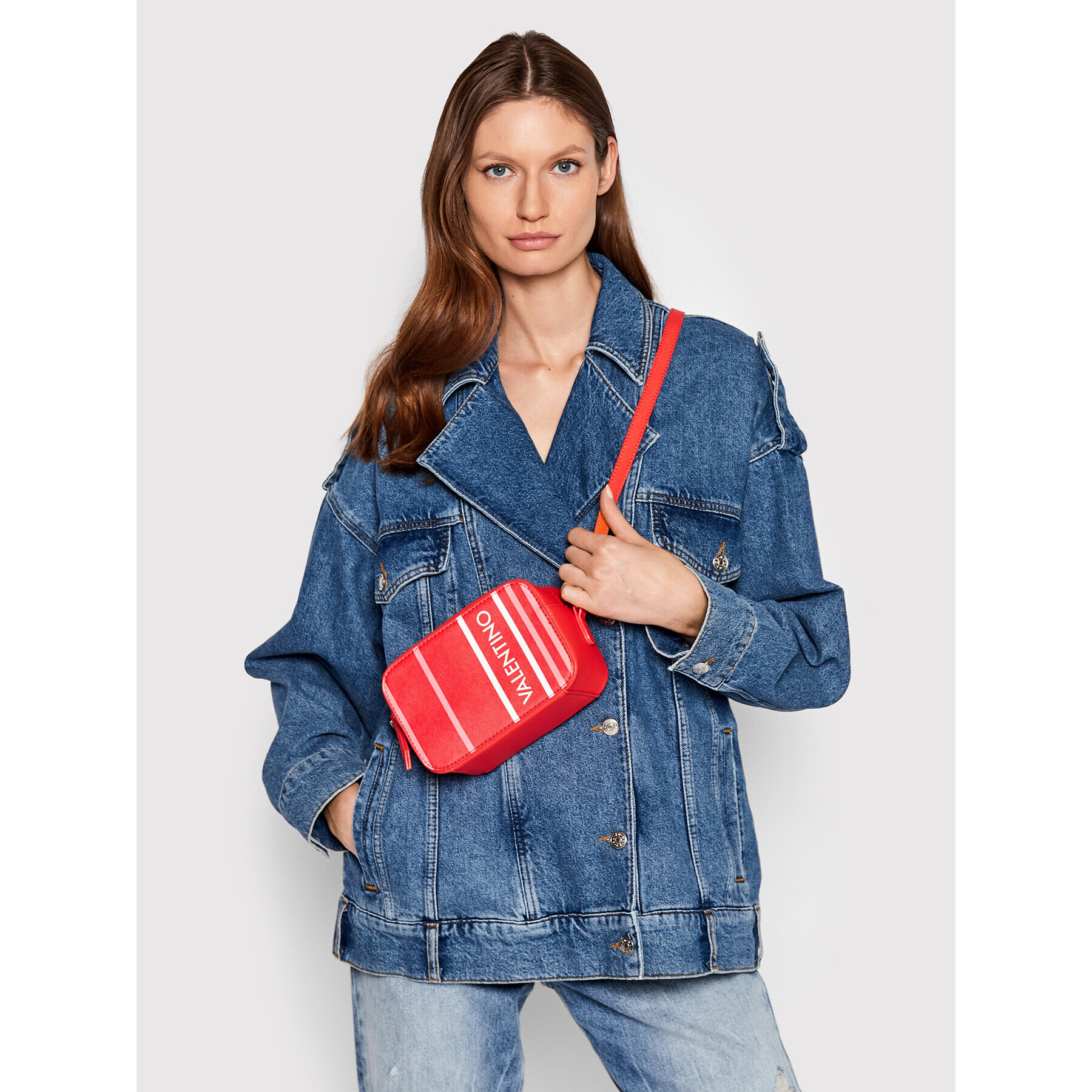 Valentino Дамска чанта Island VBS6BB04 Червен - Pepit.bg