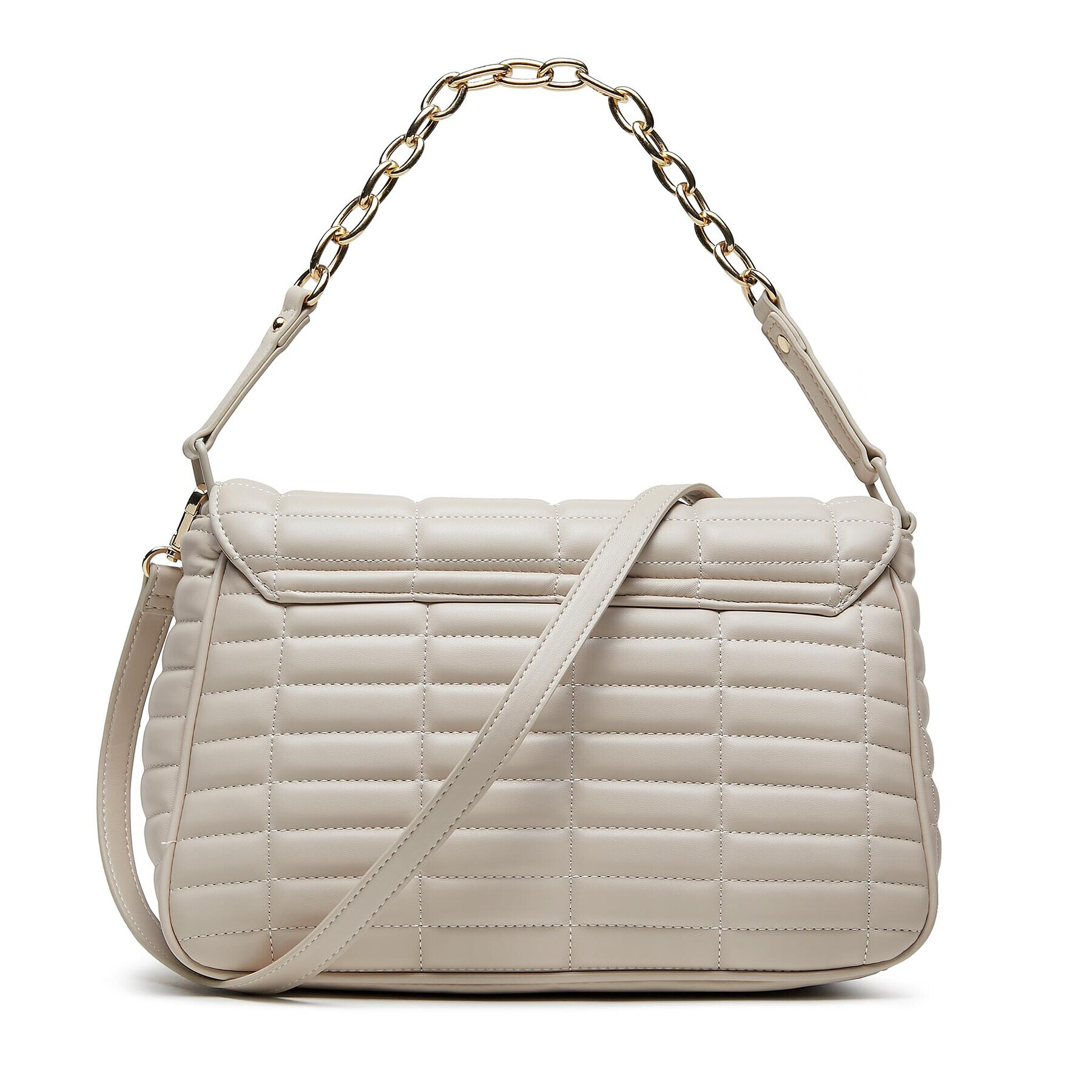Valentino Дамска чанта Quilt VBS7G802 Екрю - Pepit.bg