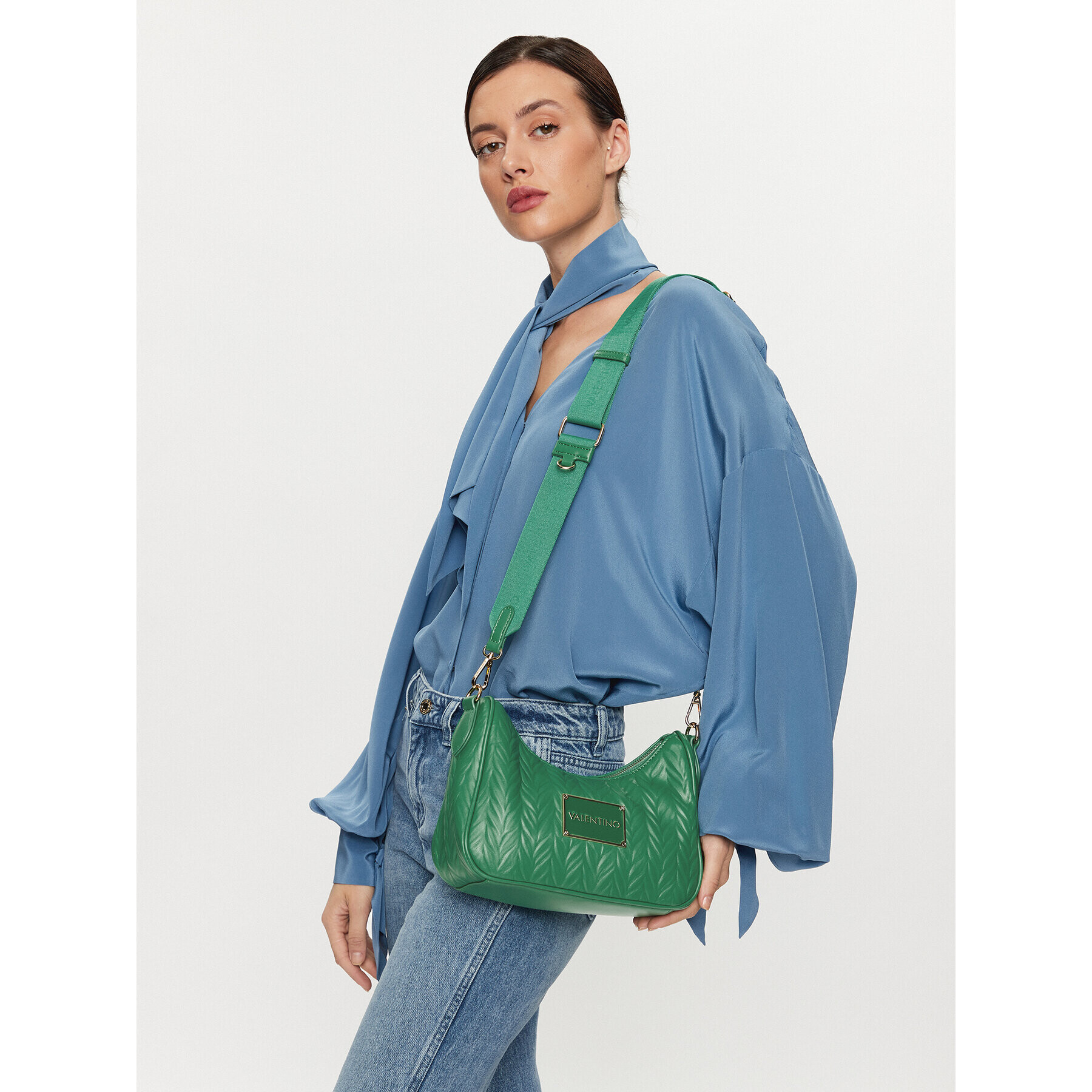 Valentino Дамска чанта Sunny Re VBS6TA02 Зелен - Pepit.bg