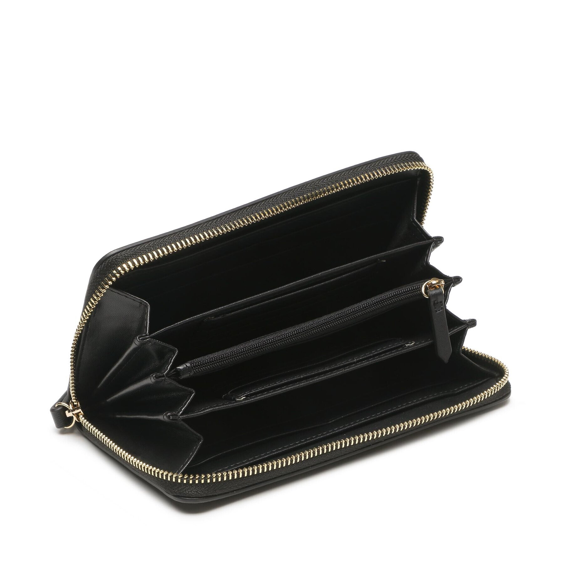 Valentino Голям дамски портфейл Zero VPS7B3155 Черен - Pepit.bg