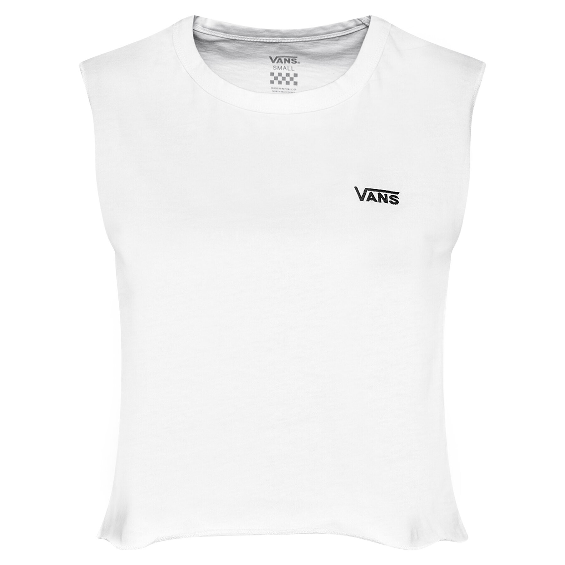 Vans Блуза Junior V Muscle Crop VN0A4DNG Бял Regular Fit - Pepit.bg