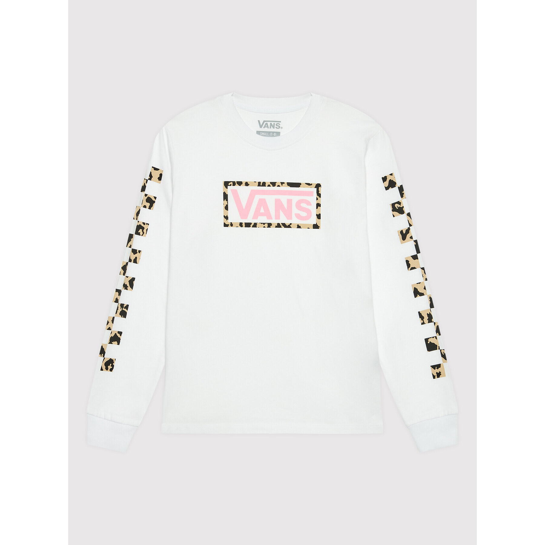 Vans Блуза Leopard Box VN0A7RR2 Бял Regular Fit - Pepit.bg