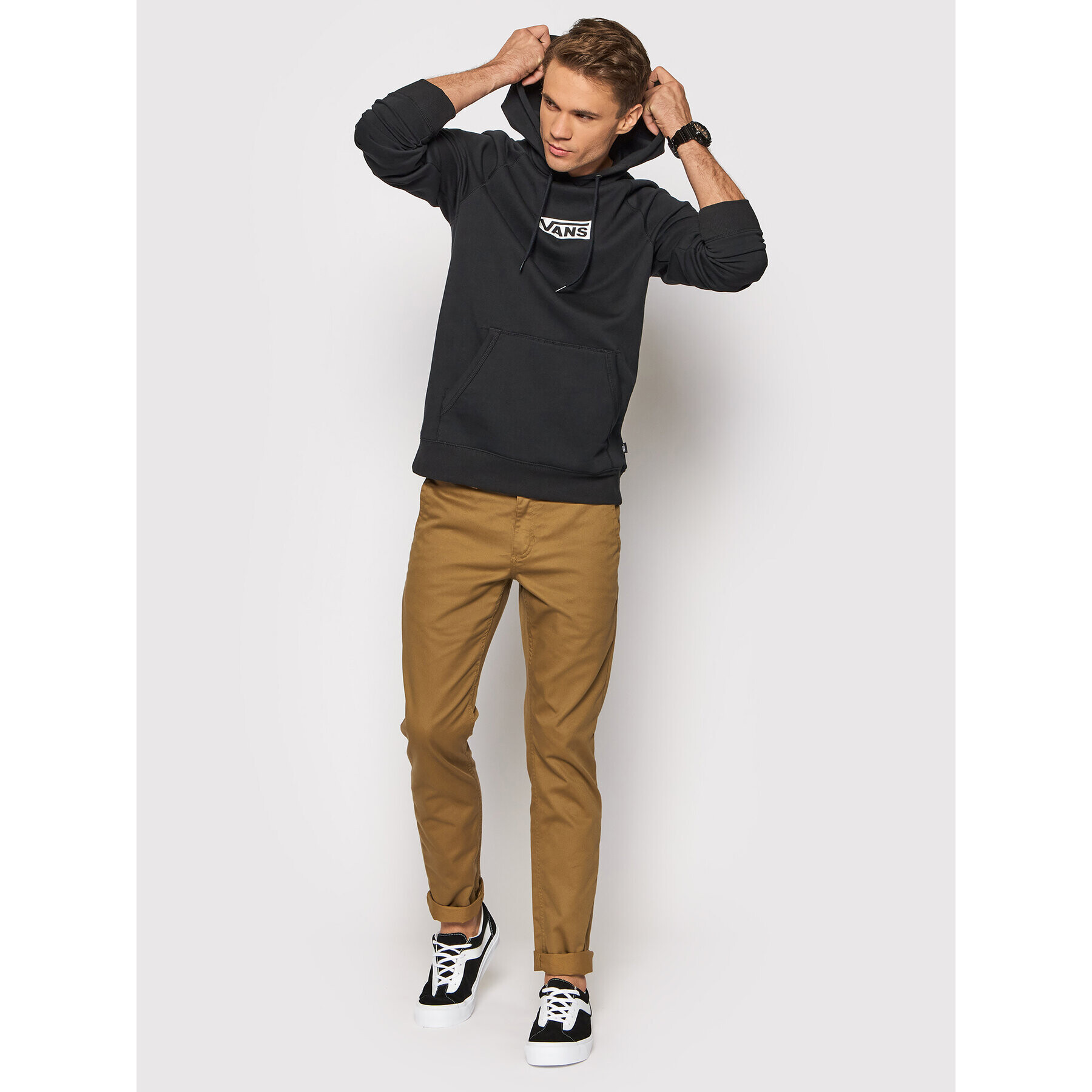 Vans Чино панталони Authentic VN0A5FJ7 Кафяв Slim Fit - Pepit.bg