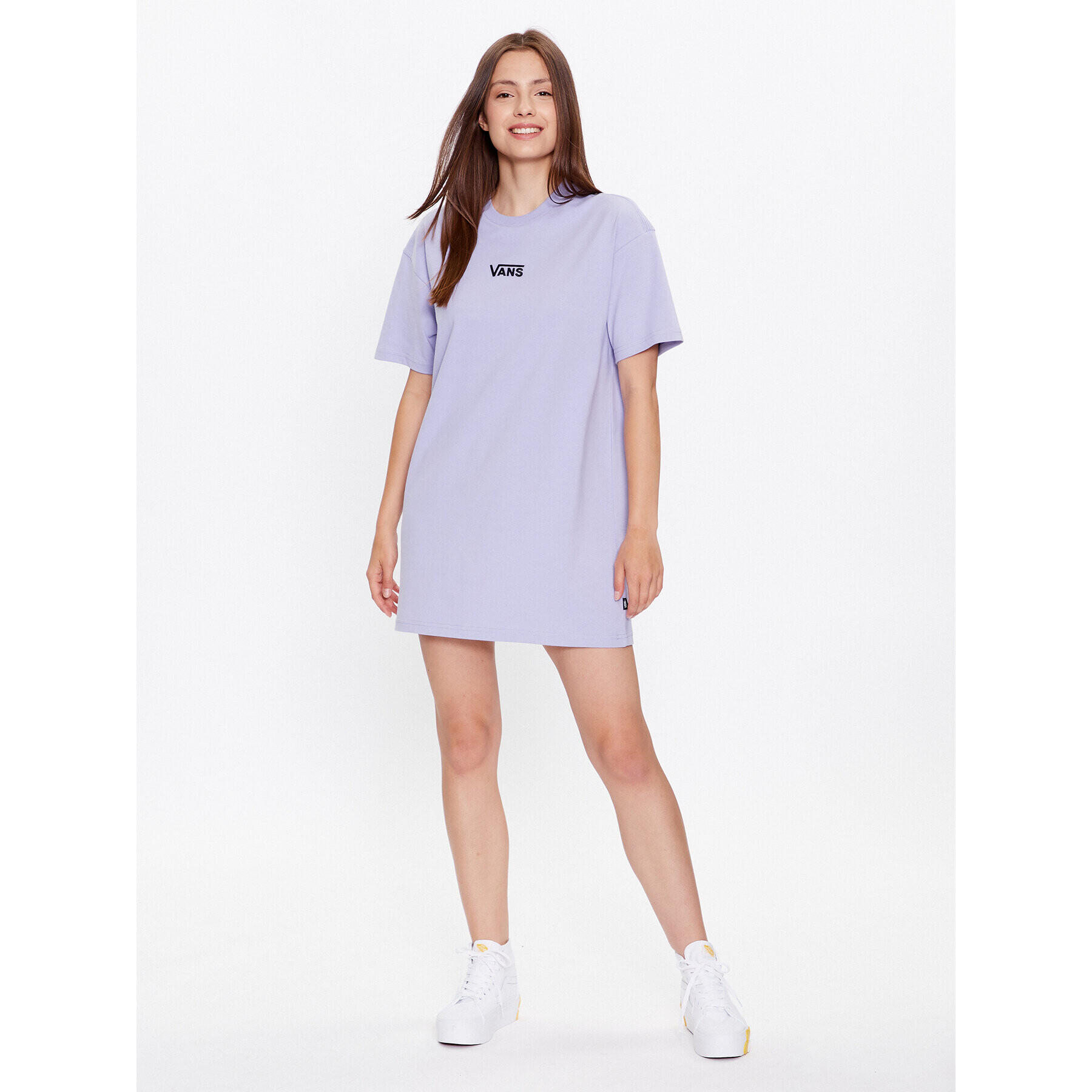 Vans Ежедневна рокля Wm Center Vee Tee Dress VN0A4RU2 Виолетов Boyfriend Fit - Pepit.bg