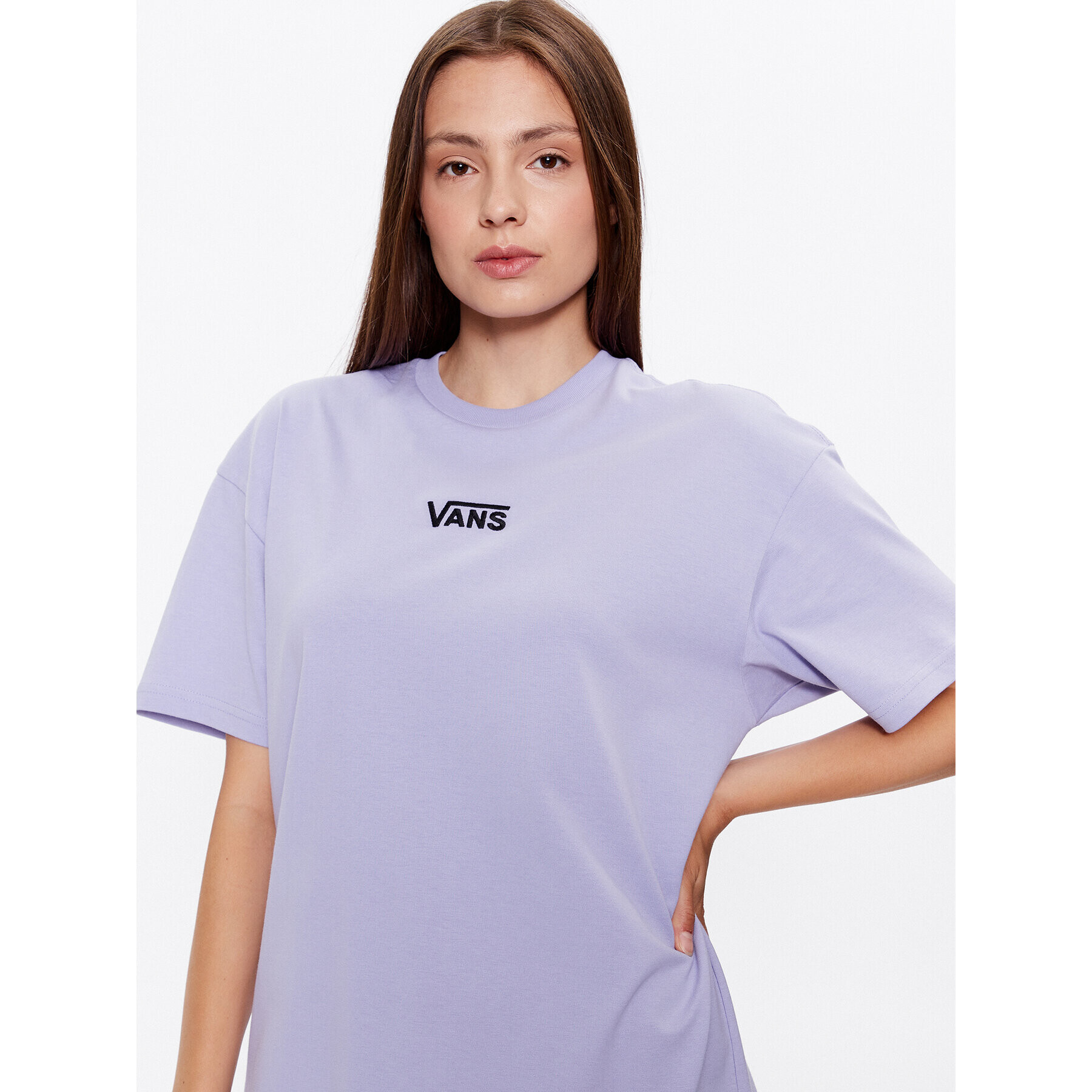 Vans Ежедневна рокля Wm Center Vee Tee Dress VN0A4RU2 Виолетов Boyfriend Fit - Pepit.bg