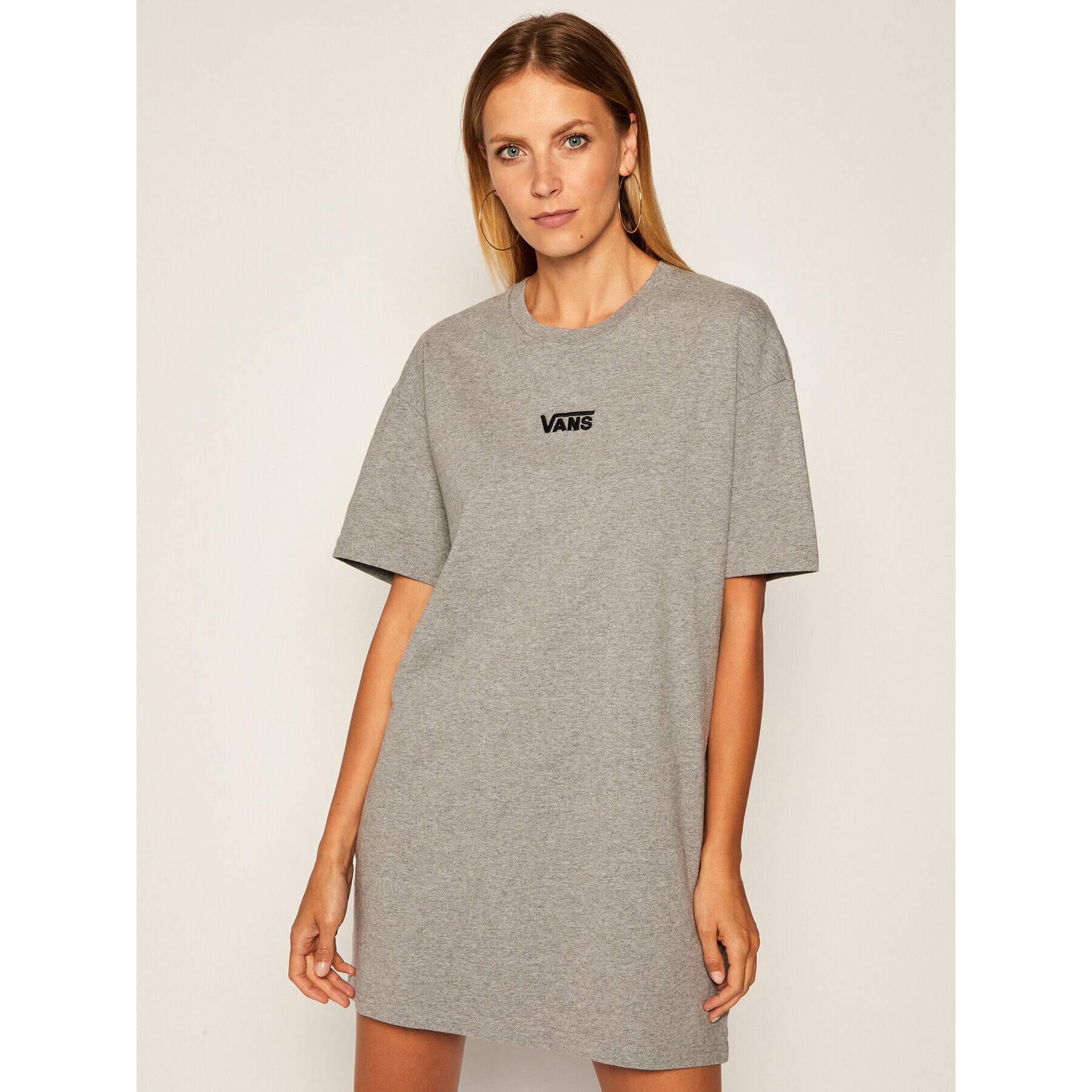 Vans Ежедневна рокля Center Vee Tee VN0A4RU2 Сив Oversize - Pepit.bg