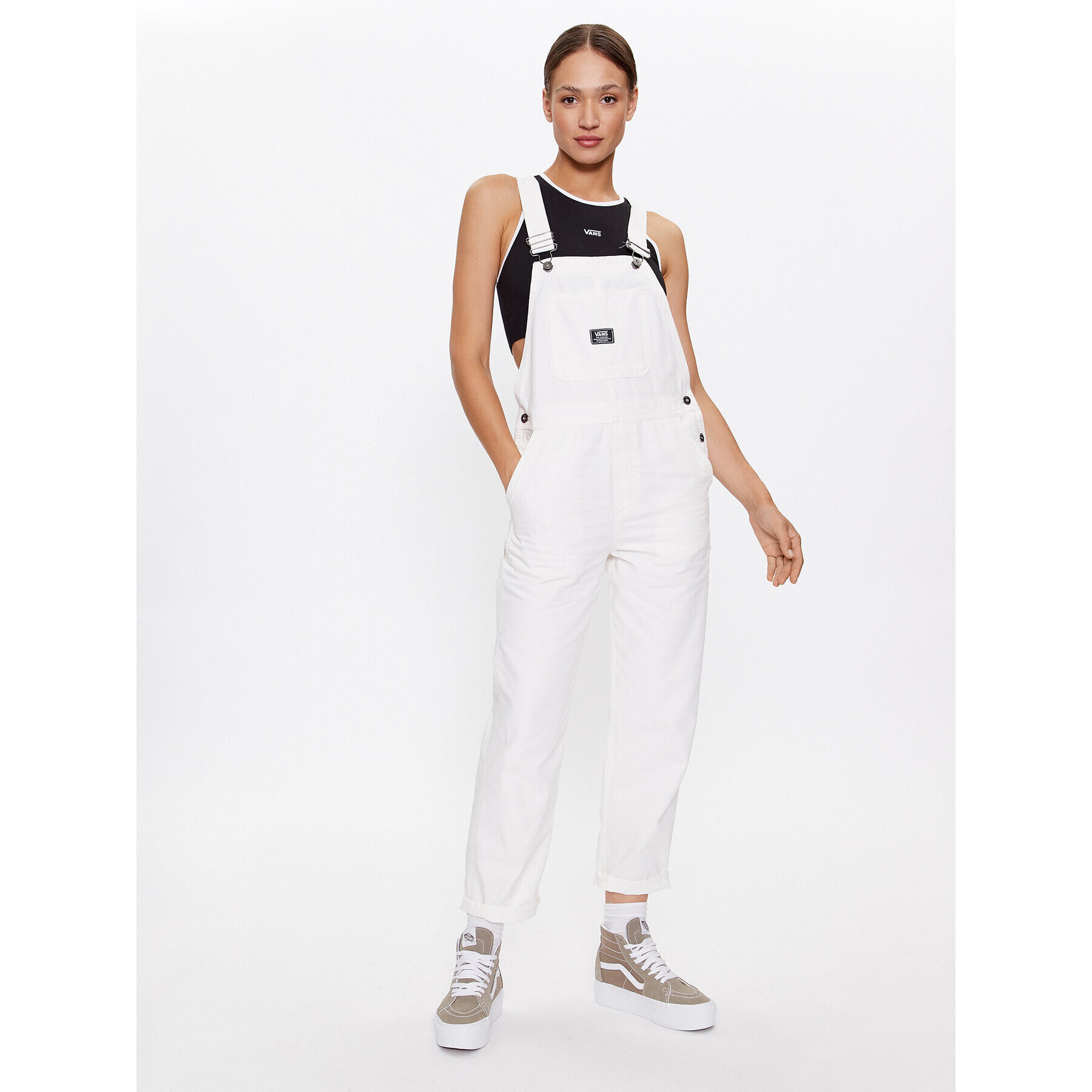 Vans Гащеризон с презрамки Wm Ground Work Overall VN0A5JHI Екрю Regular Fit - Pepit.bg