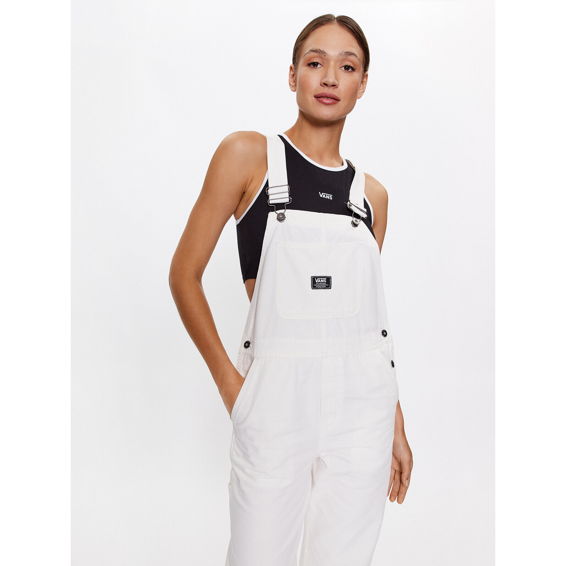 Vans Гащеризон с презрамки Wm Ground Work Overall VN0A5JHI Екрю Regular Fit - Pepit.bg