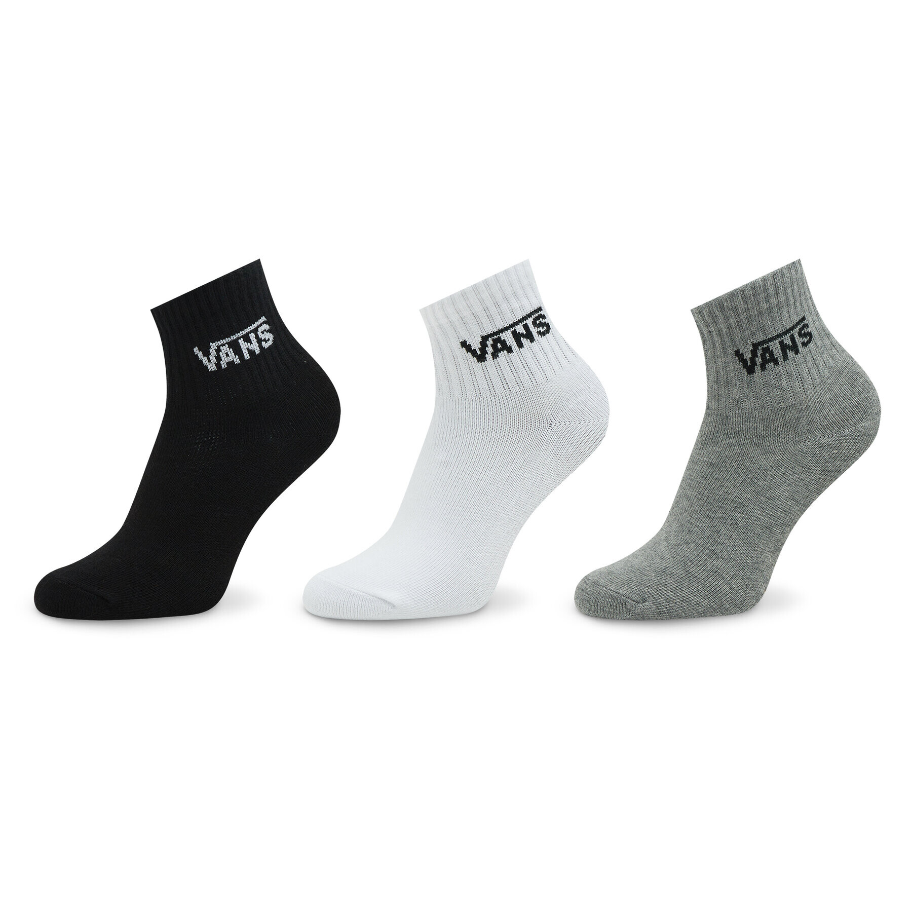 Vans Комплект 3 чифта дълги чорапи дамски Half Crew Sock VN00073EIZH1 Черен - Pepit.bg