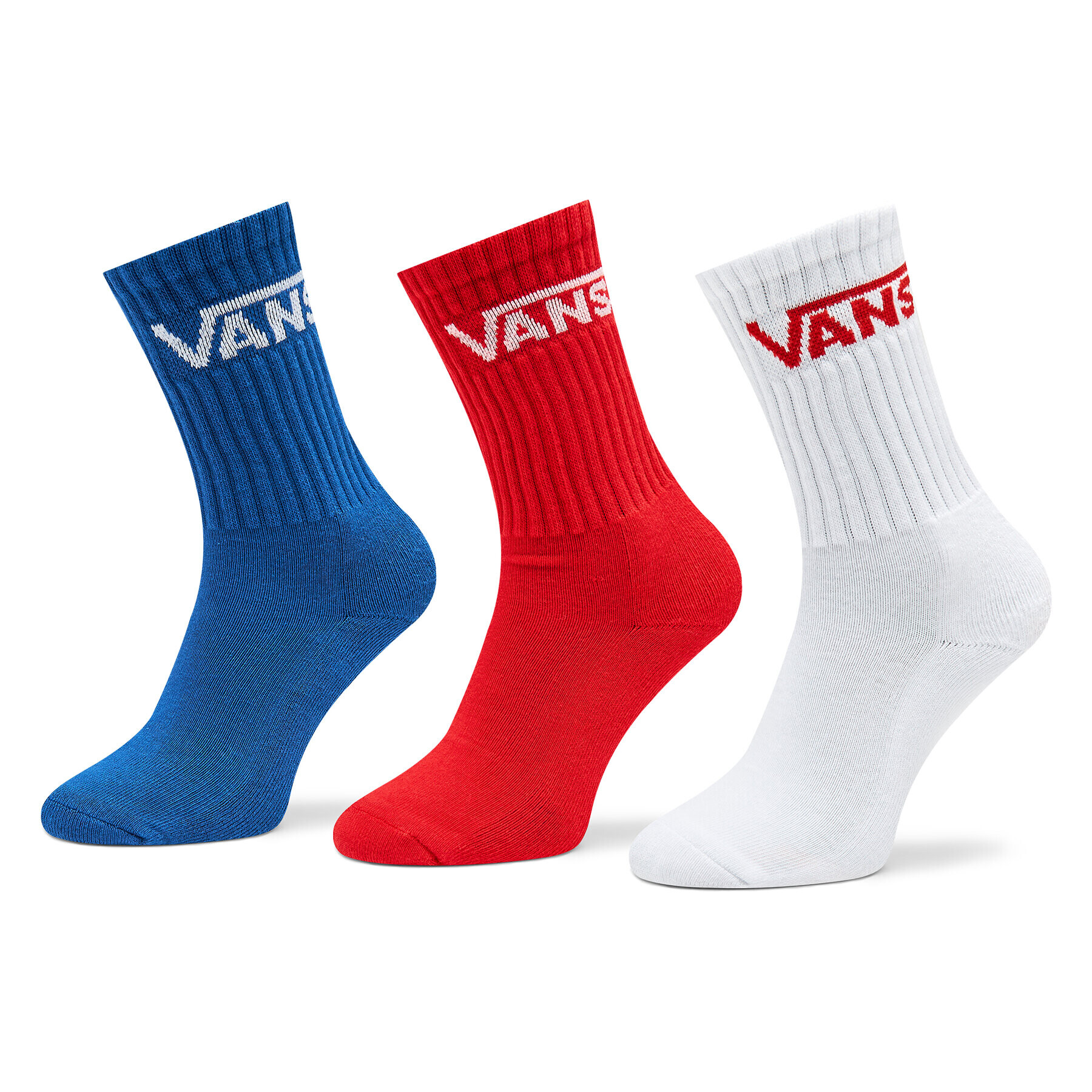 Vans Комплект 3 чифта дълги чорапи детски Classic Crew VN000XNQBWH1 Цветен - Pepit.bg