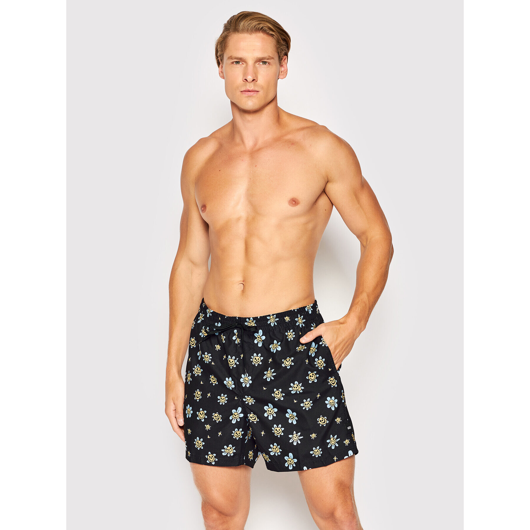 Vans Плувни шорти Mixed Volley VN0A3W4K Черен Regular Fit - Pepit.bg