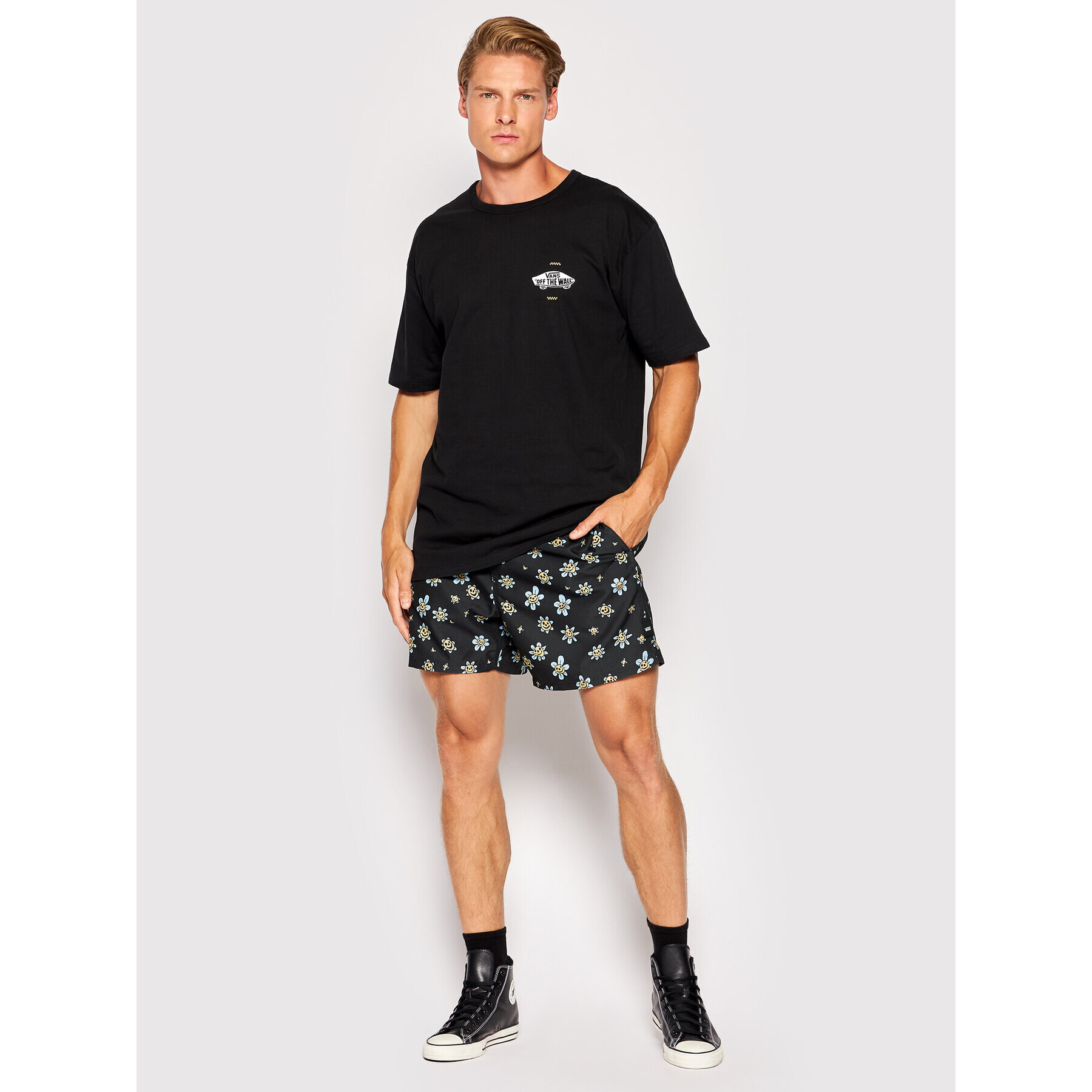 Vans Плувни шорти Mixed Volley VN0A3W4K Черен Regular Fit - Pepit.bg