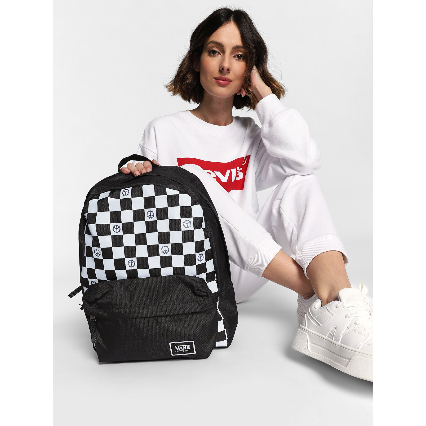 Vans Раница Wm Glitter Cech VN0A48HGXZG1 Черен - Pepit.bg