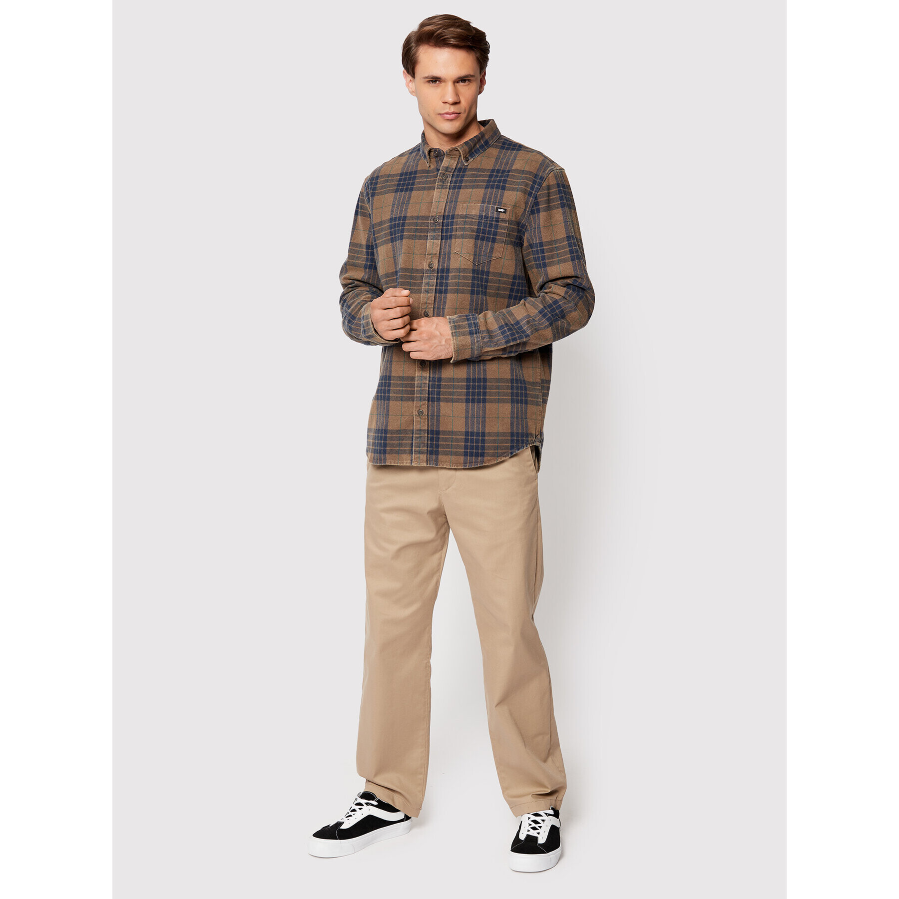 Vans Риза Gonzales VN0A7SF9 Кафяв Classic Fit - Pepit.bg