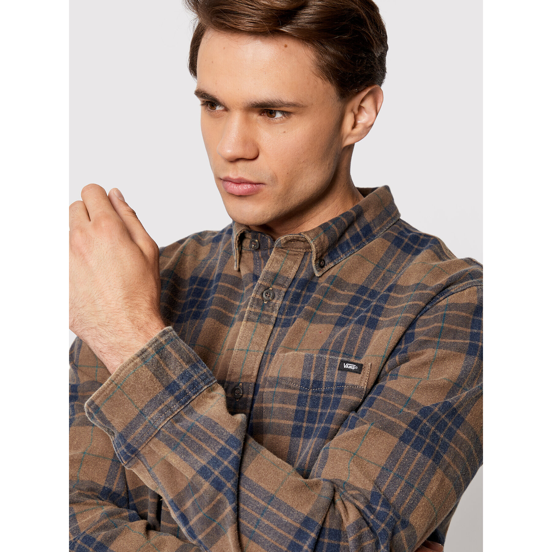 Vans Риза Gonzales VN0A7SF9 Кафяв Classic Fit - Pepit.bg