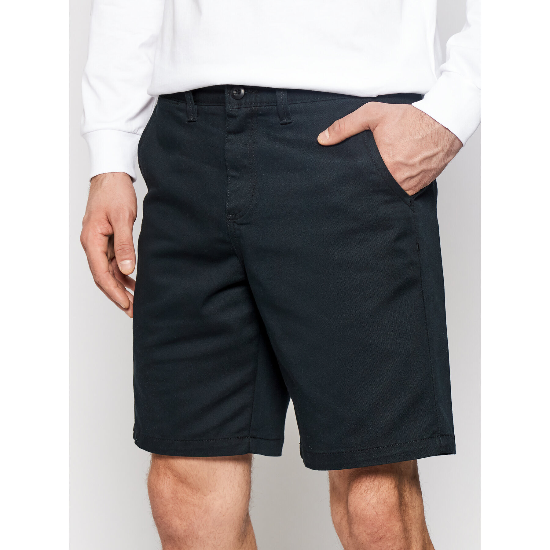 Vans Шорти от плат Authentic Stretch VN0A5FEC Черен Regular Fit - Pepit.bg