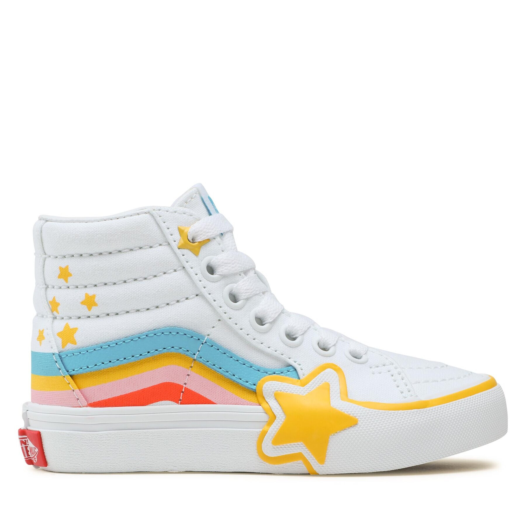 Vans Сникърси Sk8-Hi Rainbow Star VN000BVMAHP1 Бял - Pepit.bg