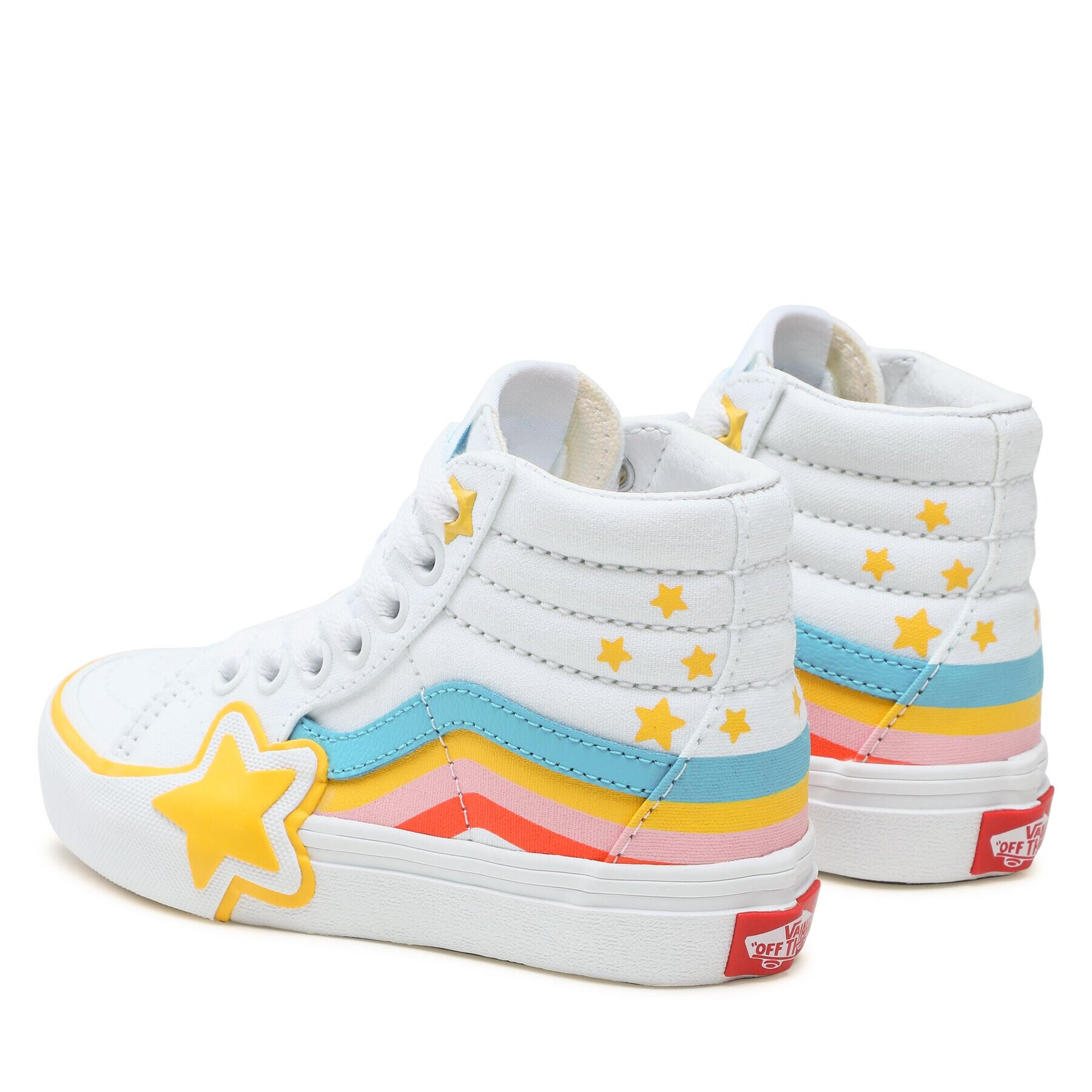 Vans Сникърси Sk8-Hi Rainbow Star VN000BVMAHP1 Бял - Pepit.bg