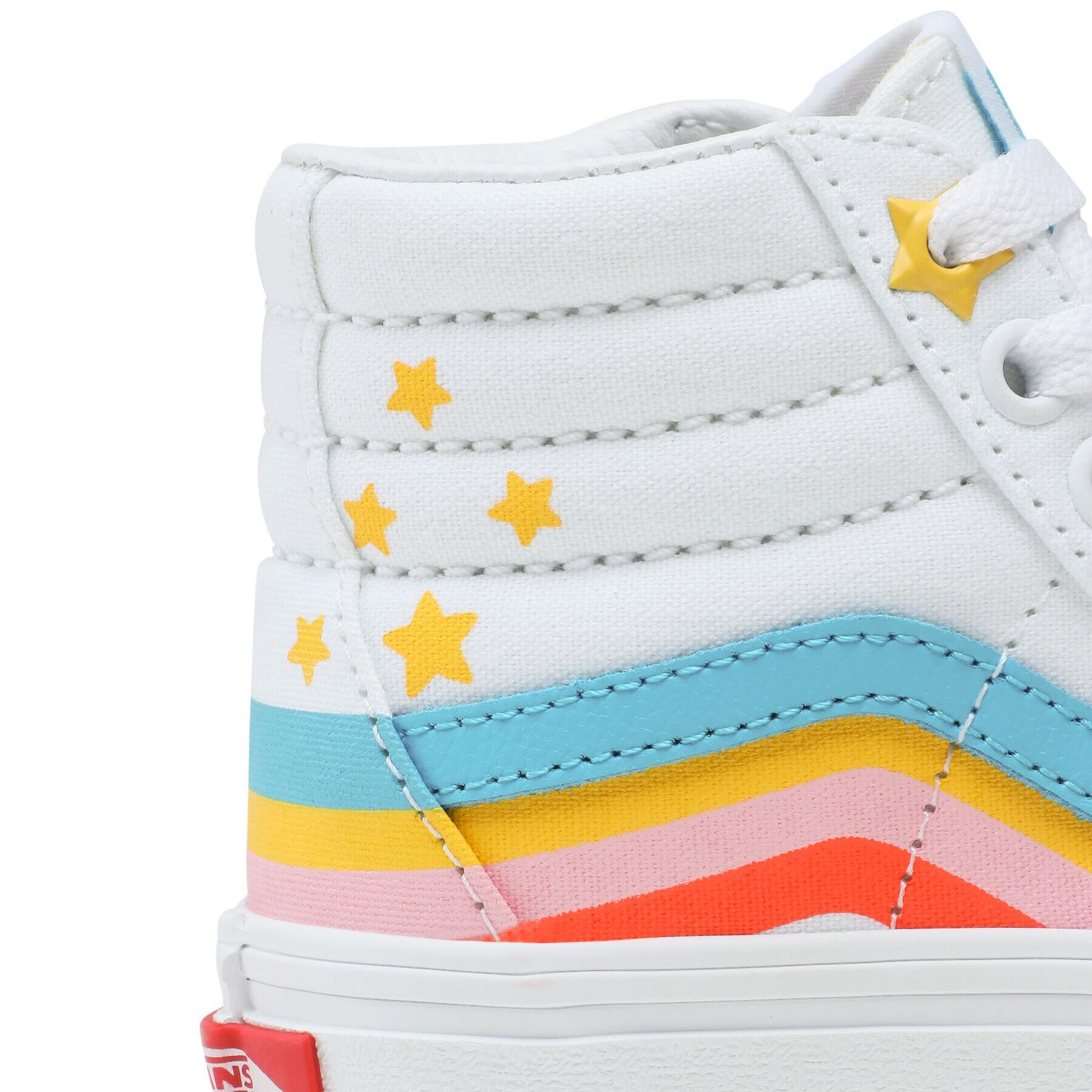 Vans Сникърси Sk8-Hi Rainbow Star VN000BVMAHP1 Бял - Pepit.bg
