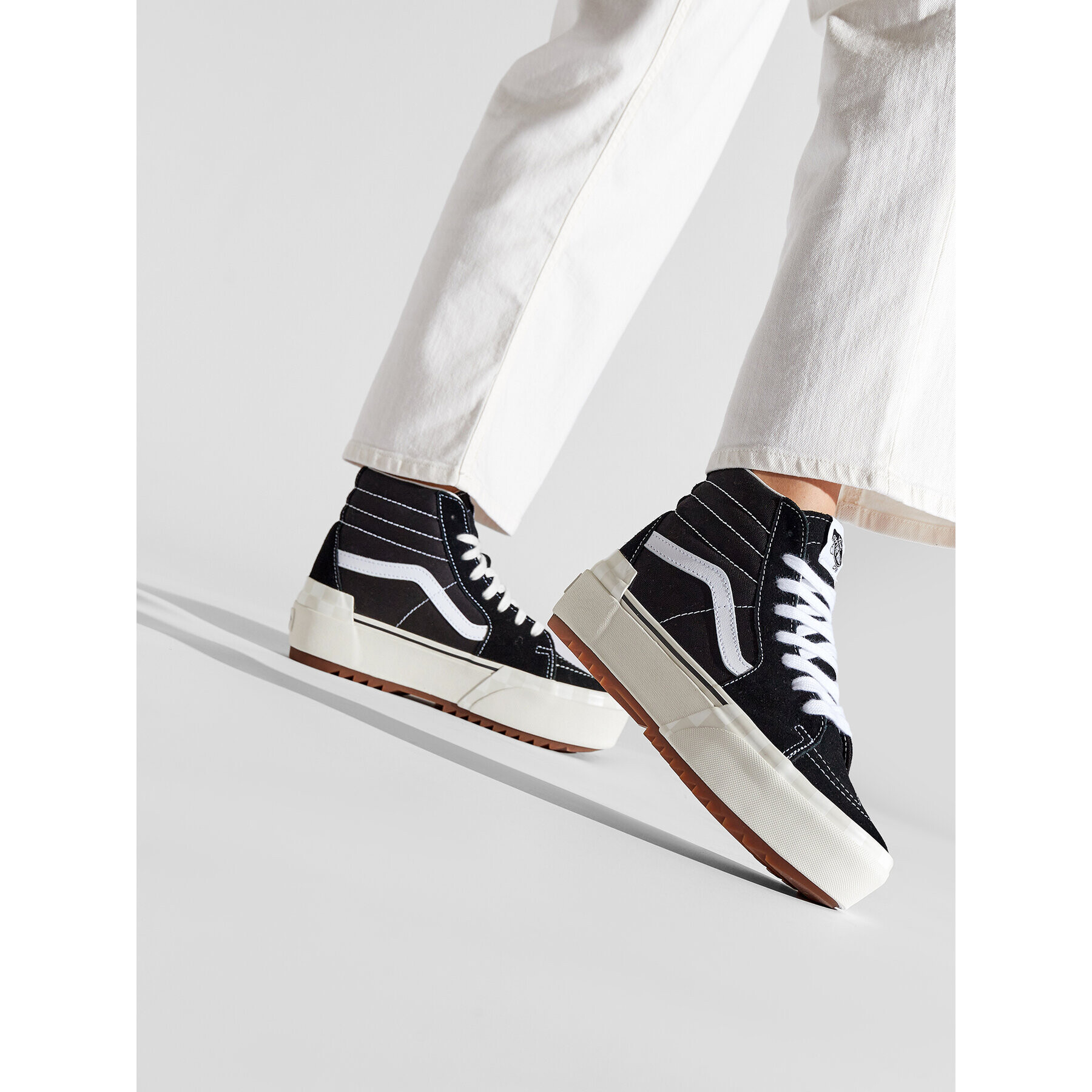 Vans Сникърси Sk8-Hi Stacked VN0A4BTW5ZN1 Черен - Pepit.bg