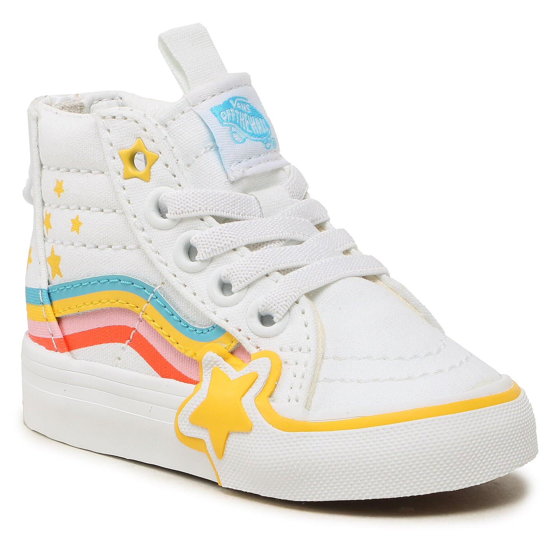 Vans Сникърси Sk8-Hi Zip Rainbow Star VN000BVNAHP1 Бял - Pepit.bg