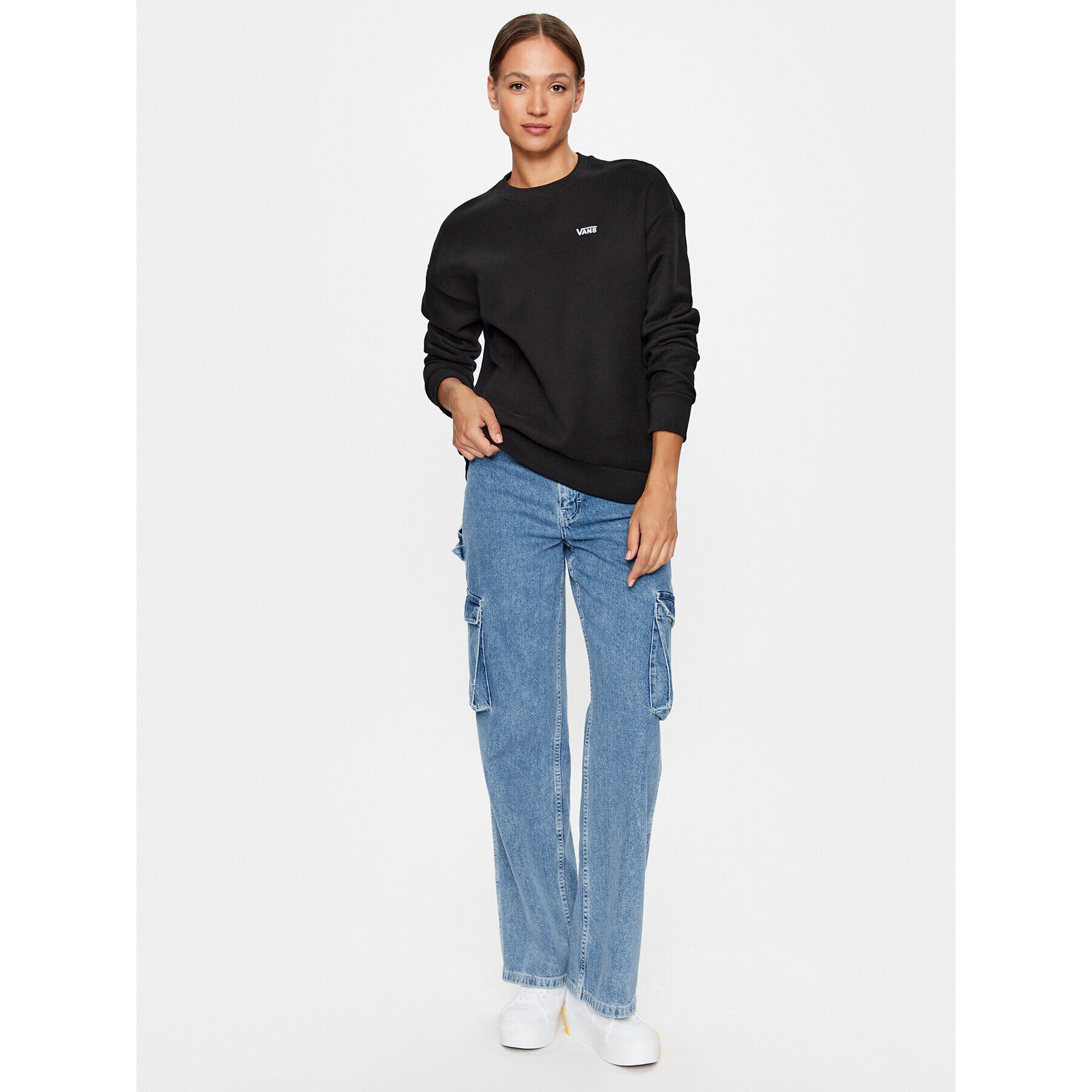 Vans Суитшърт Comfycush Essential Crew VN000A6C Черен Regular Fit - Pepit.bg