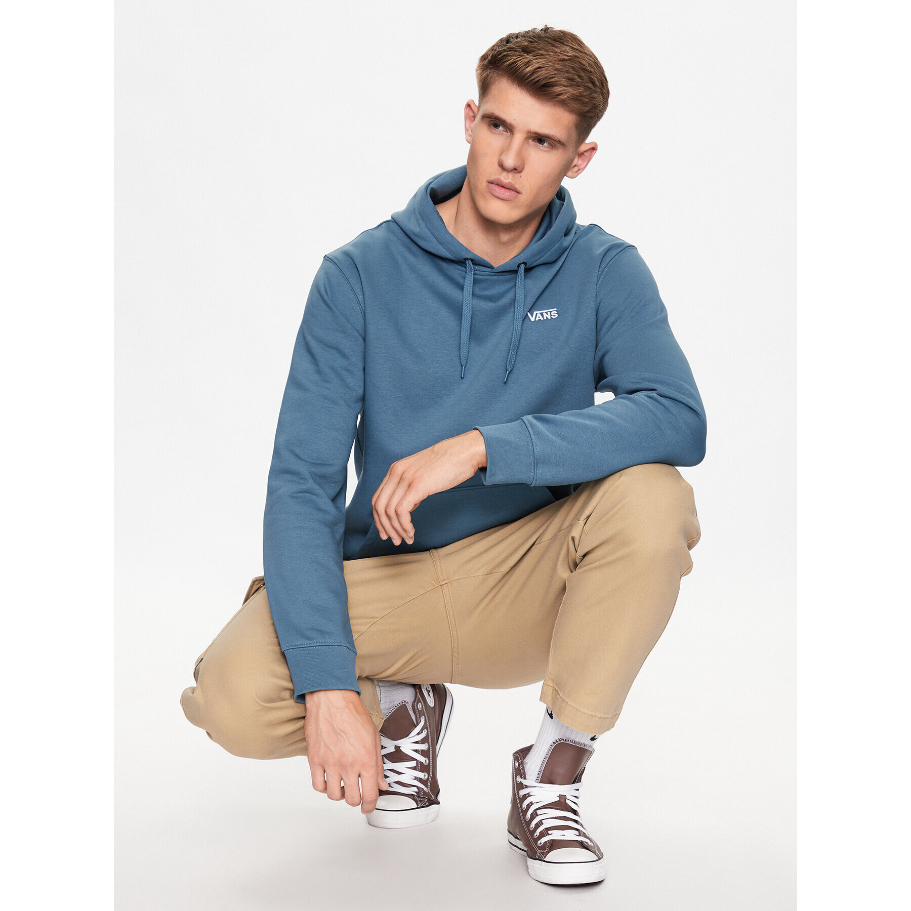 Vans Суитшърт Core Basic Po Fleece VN0A7YDV Син Classic Fit - Pepit.bg