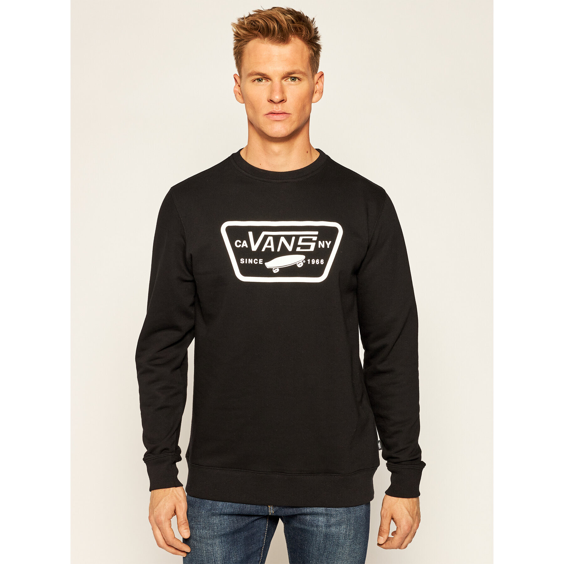 Vans Суитшърт Full Patch Crew II VN0A45CI Черен Regular Fit - Pepit.bg