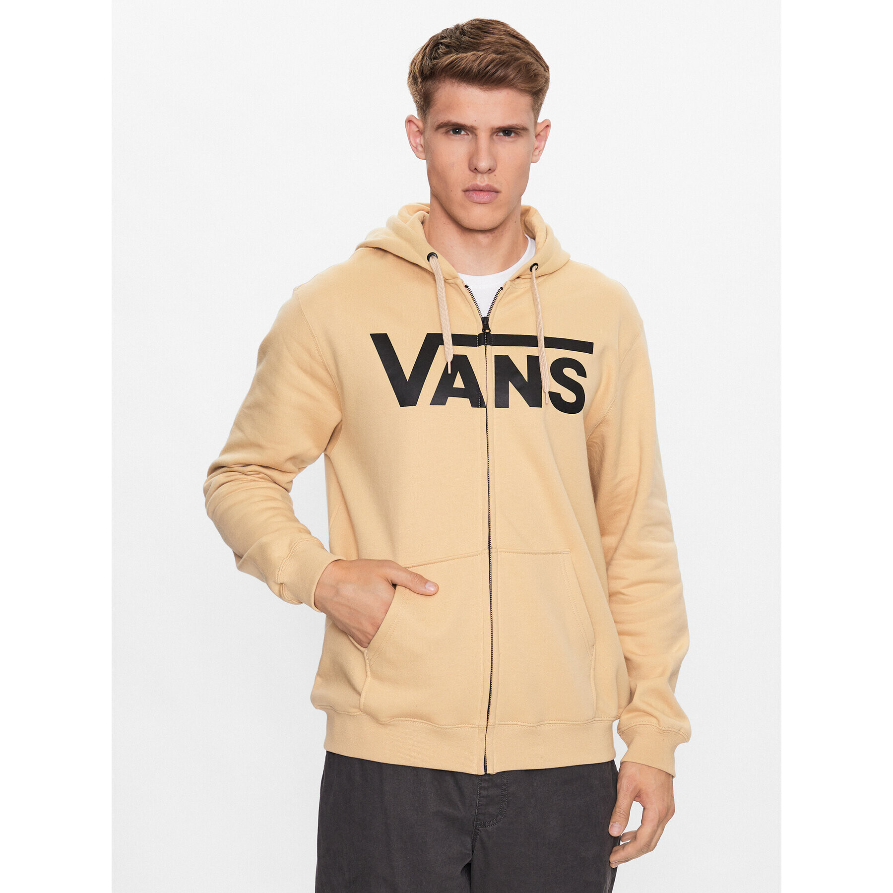 Vans Суитшърт Mn Classic Zip Hoodie Ii VN0A456C Бежов Classic Fit - Pepit.bg