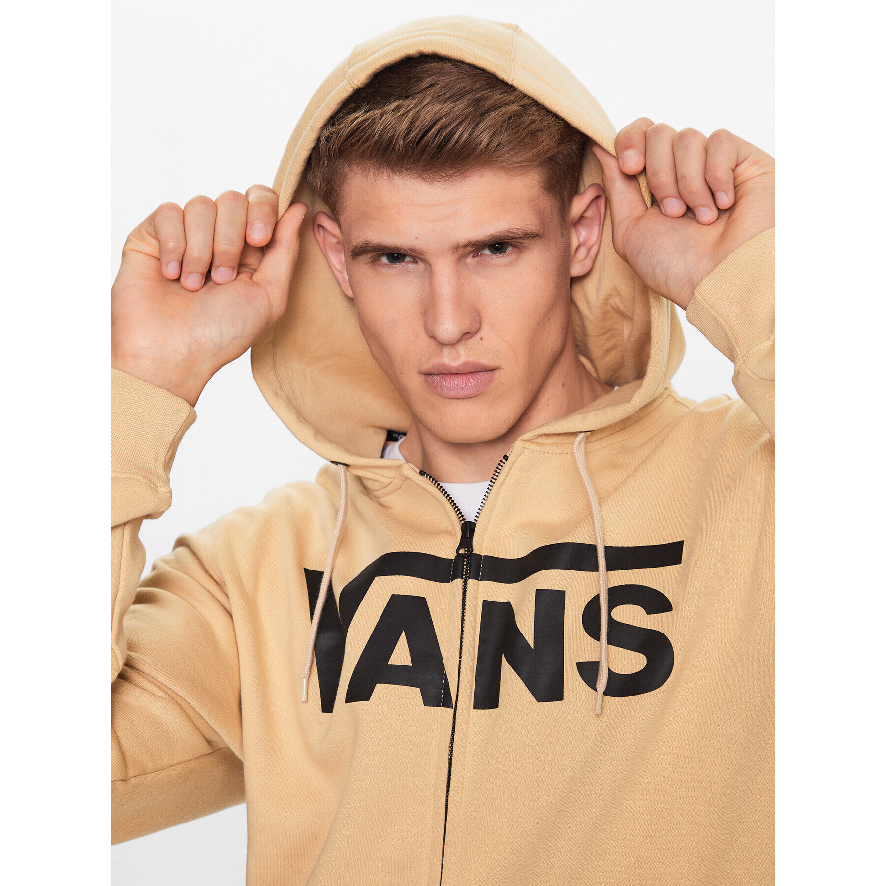 Vans Суитшърт Mn Classic Zip Hoodie Ii VN0A456C Бежов Classic Fit - Pepit.bg