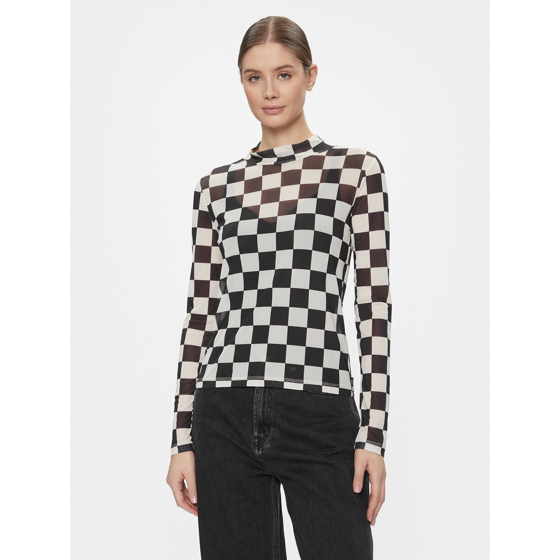 Vans Суитшърт Position Mesh Mock Neck VN000F73Y281 Черен Regular Fit - Pepit.bg