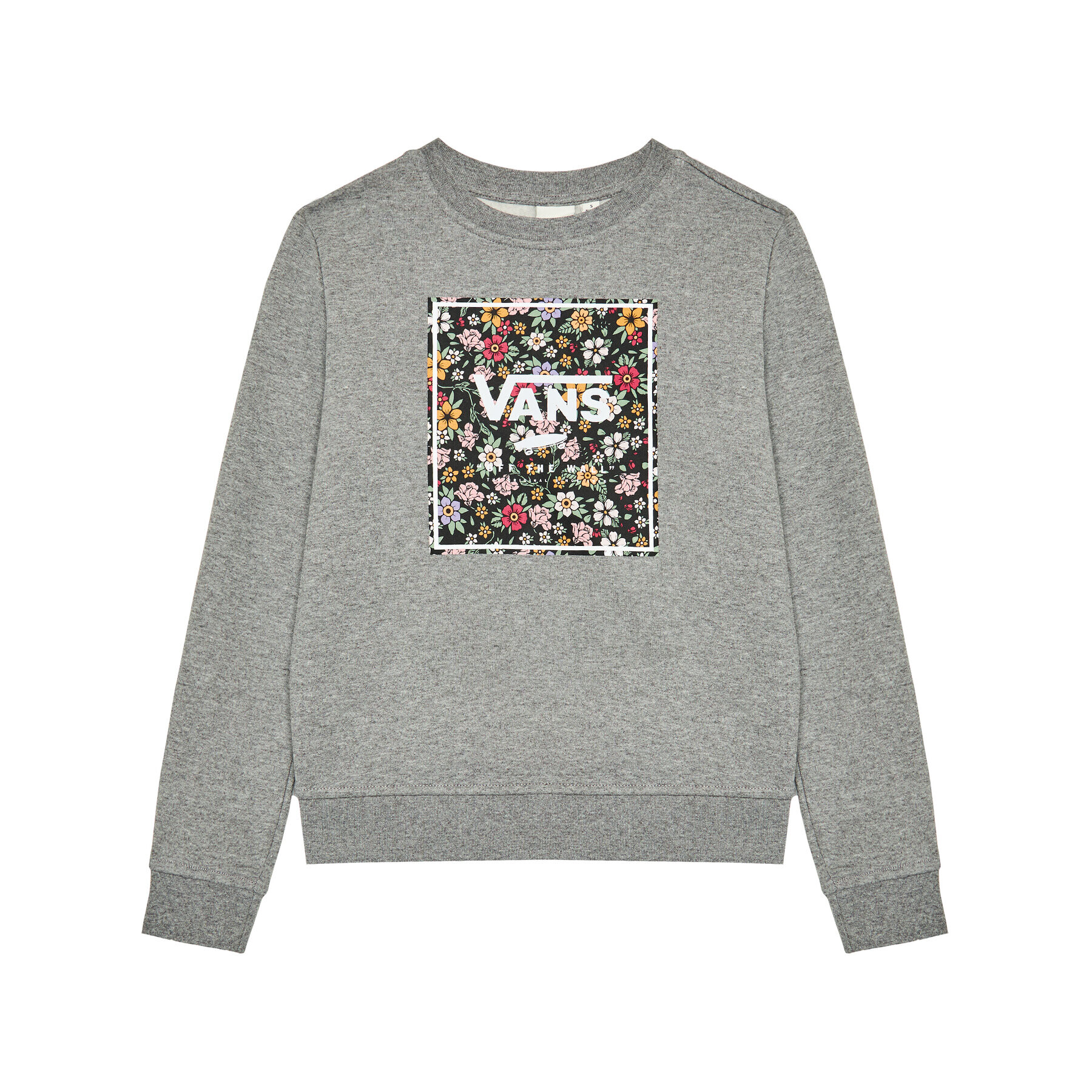 Vans Суитшърт Print Box Crew VN0A5I73 Сив Regular Fit - Pepit.bg