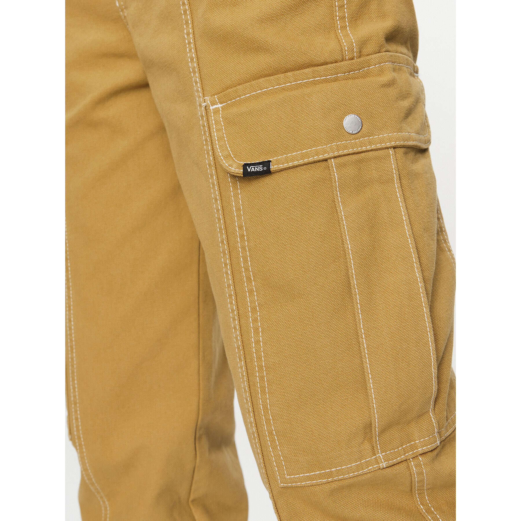 Vans Текстилни панталони Sidewalk Pant VN000GWNBYA1 Бежов Loose Fit - Pepit.bg