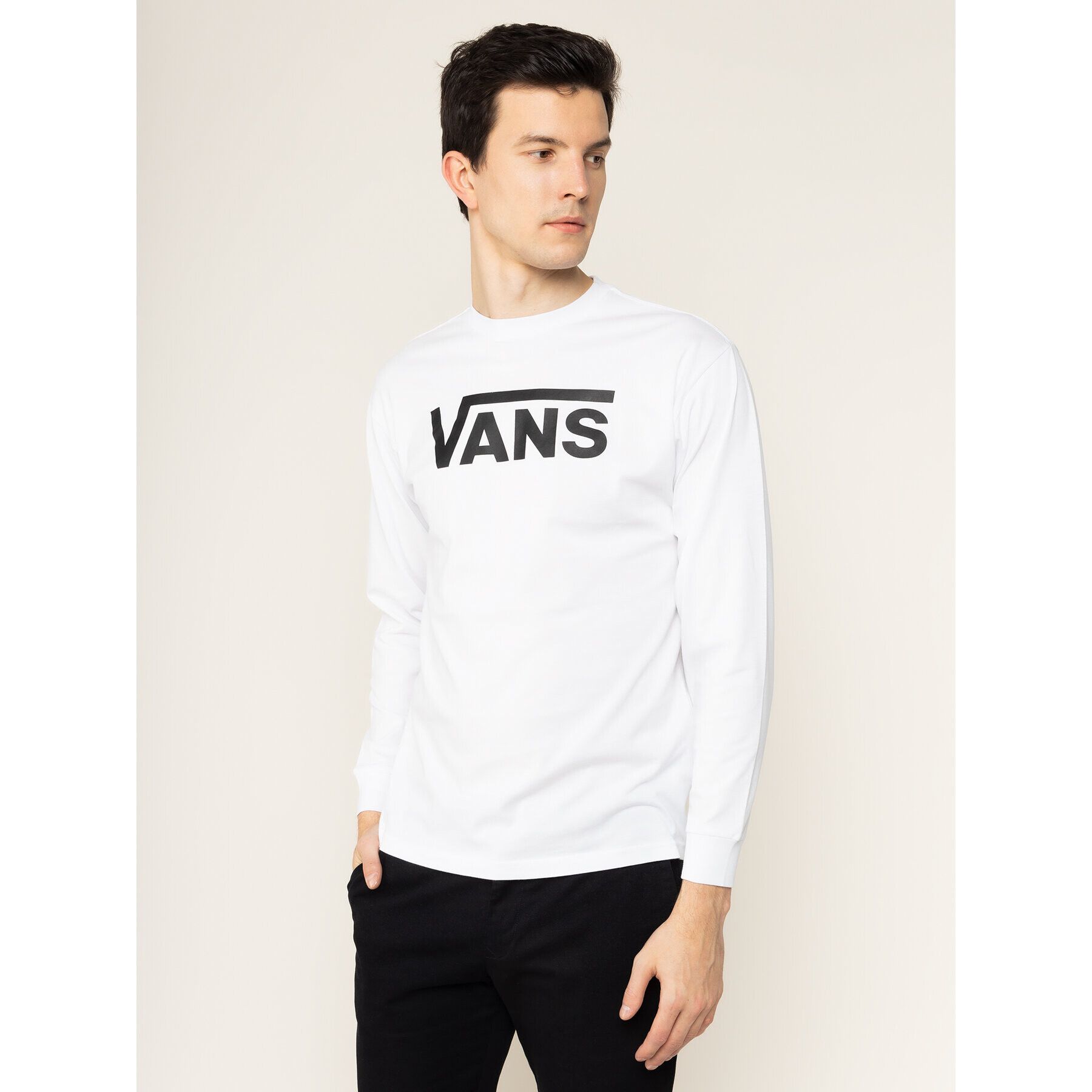 Vans Тениска с дълъг ръкав Classic VN000K6HYB21 Бял Classic Fit - Pepit.bg