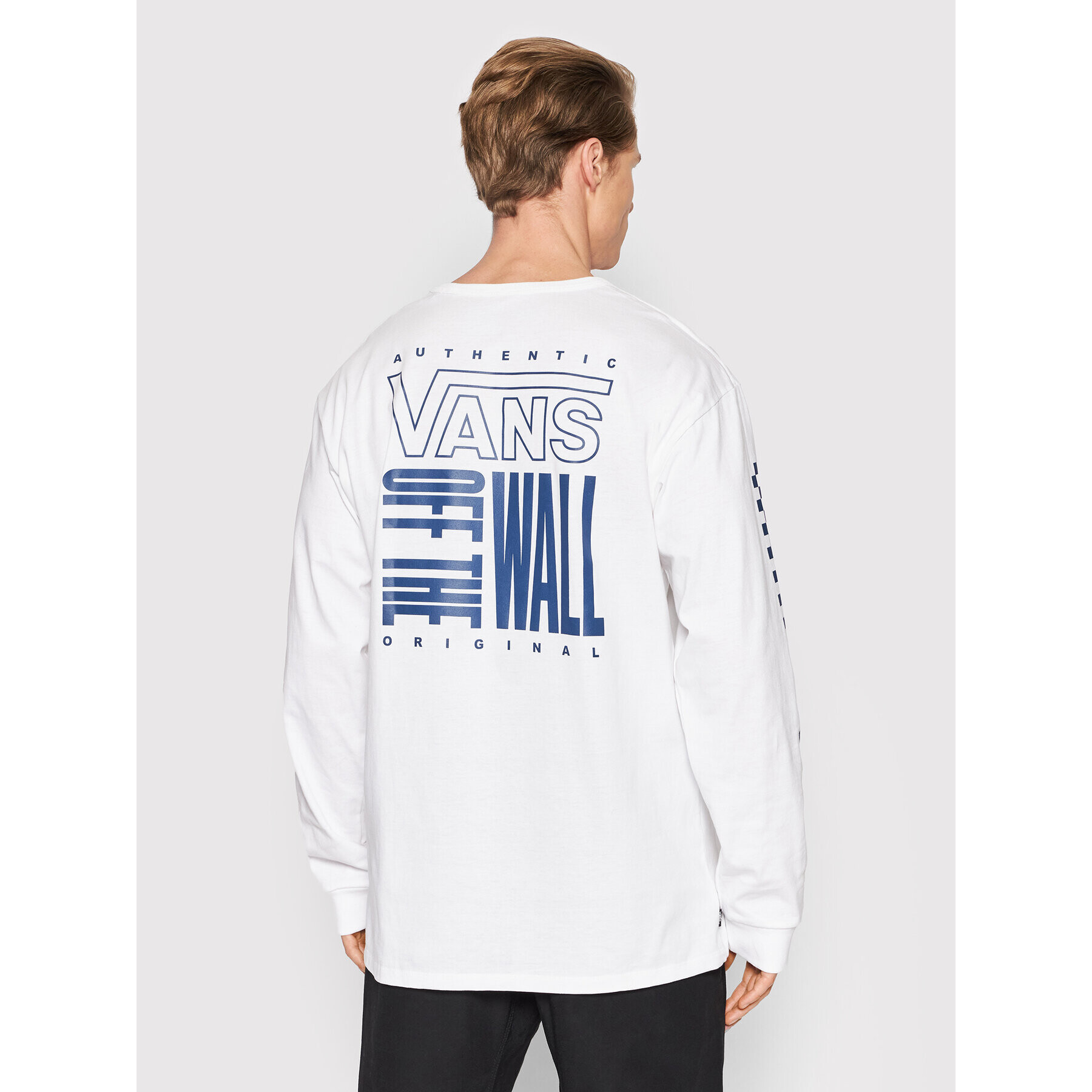 Vans Тениска с дълъг ръкав Off The Wall Stack VN0A7PJK Бял Classic Fit - Pepit.bg