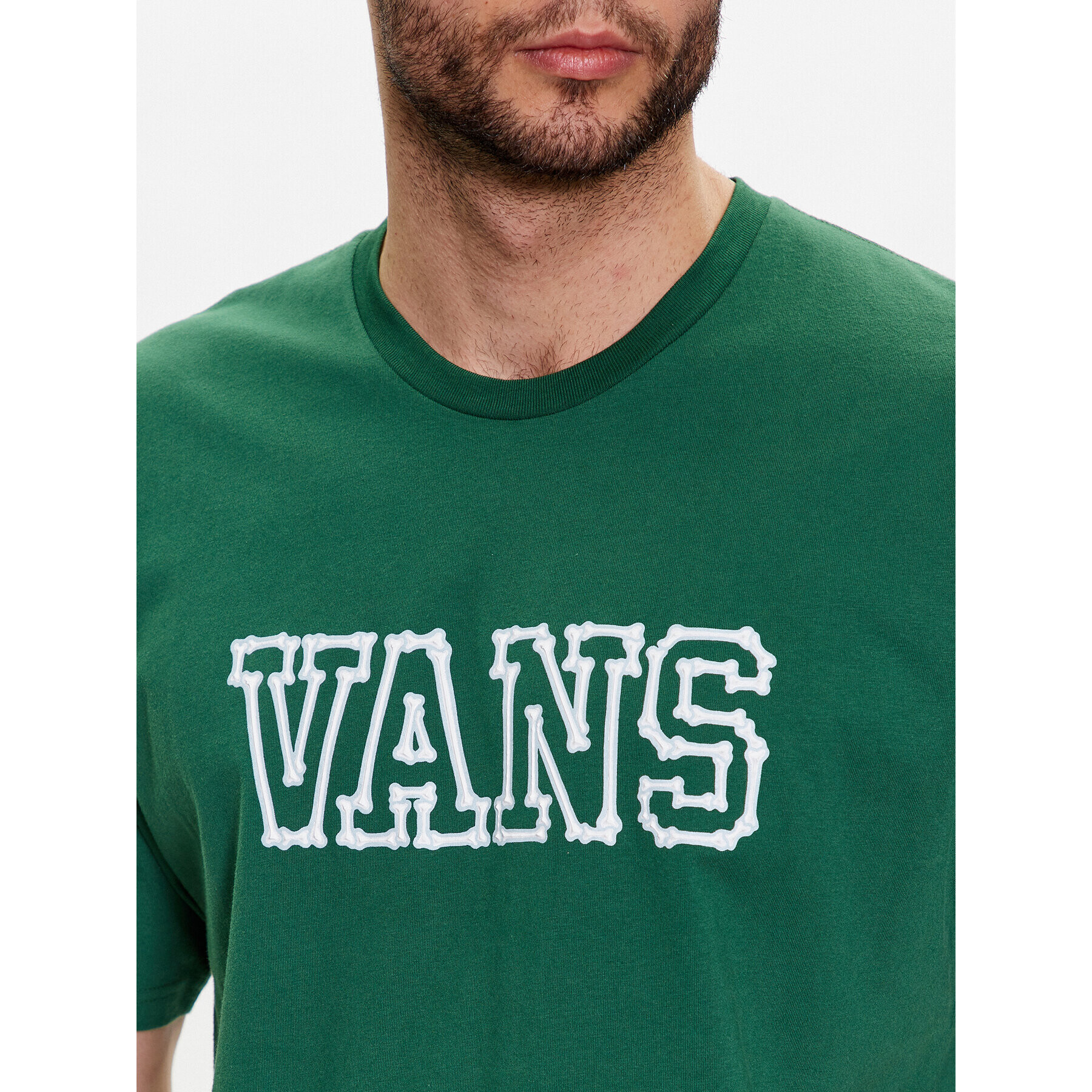 Vans Тишърт Bones VN00003X Зелен Regular Fit - Pepit.bg