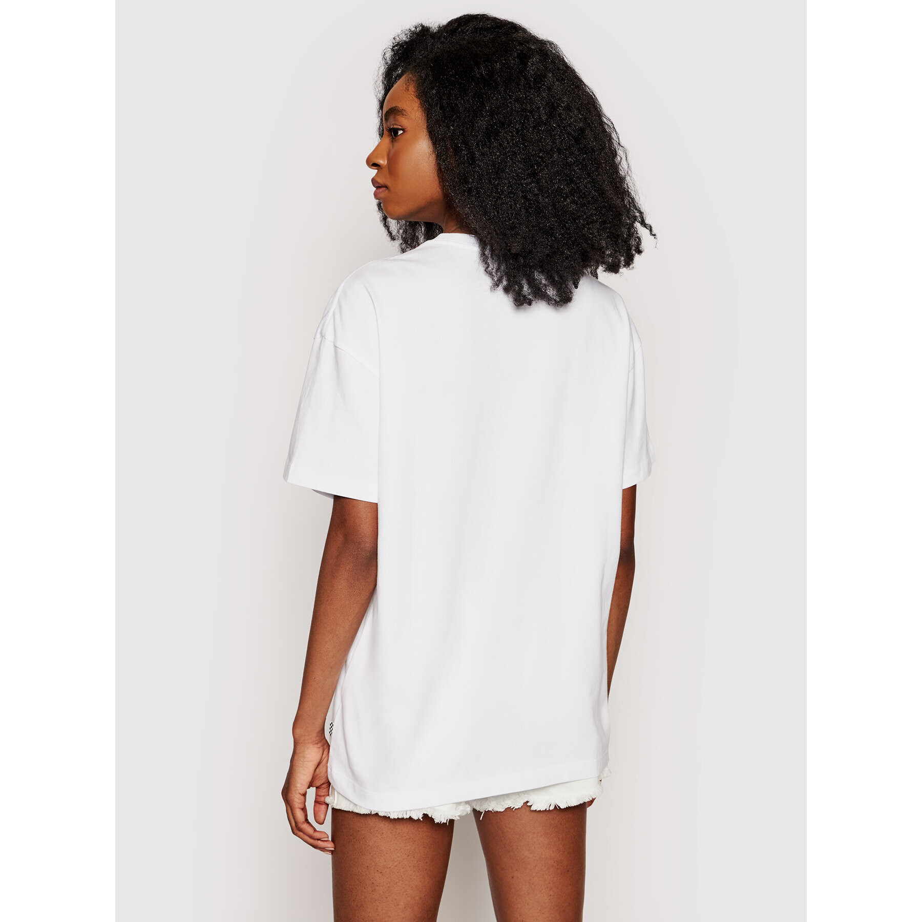 Vans Тишърт Check Together VN0A54VI Бял Oversize - Pepit.bg
