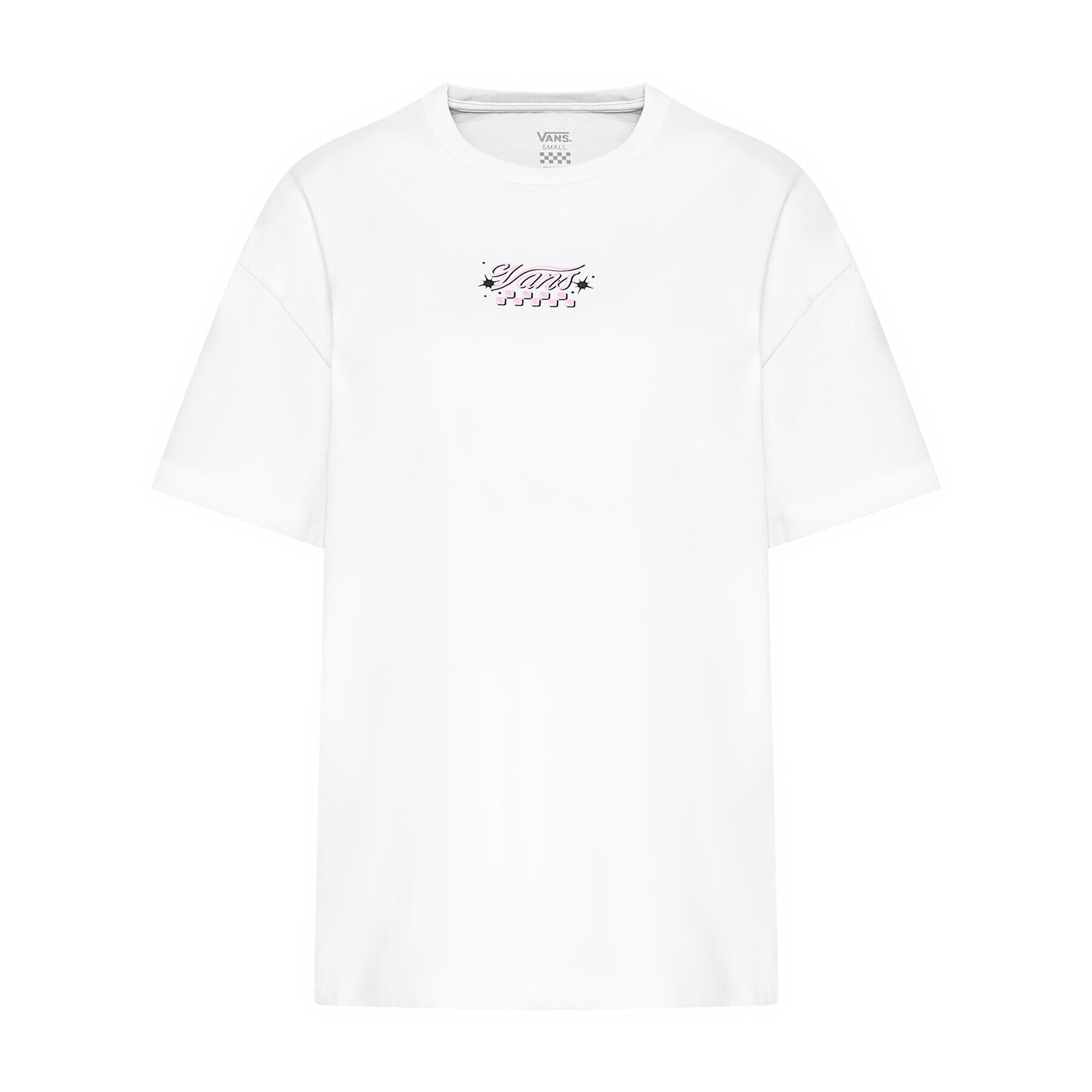 Vans Тишърт Check Together VN0A54VI Бял Oversize - Pepit.bg