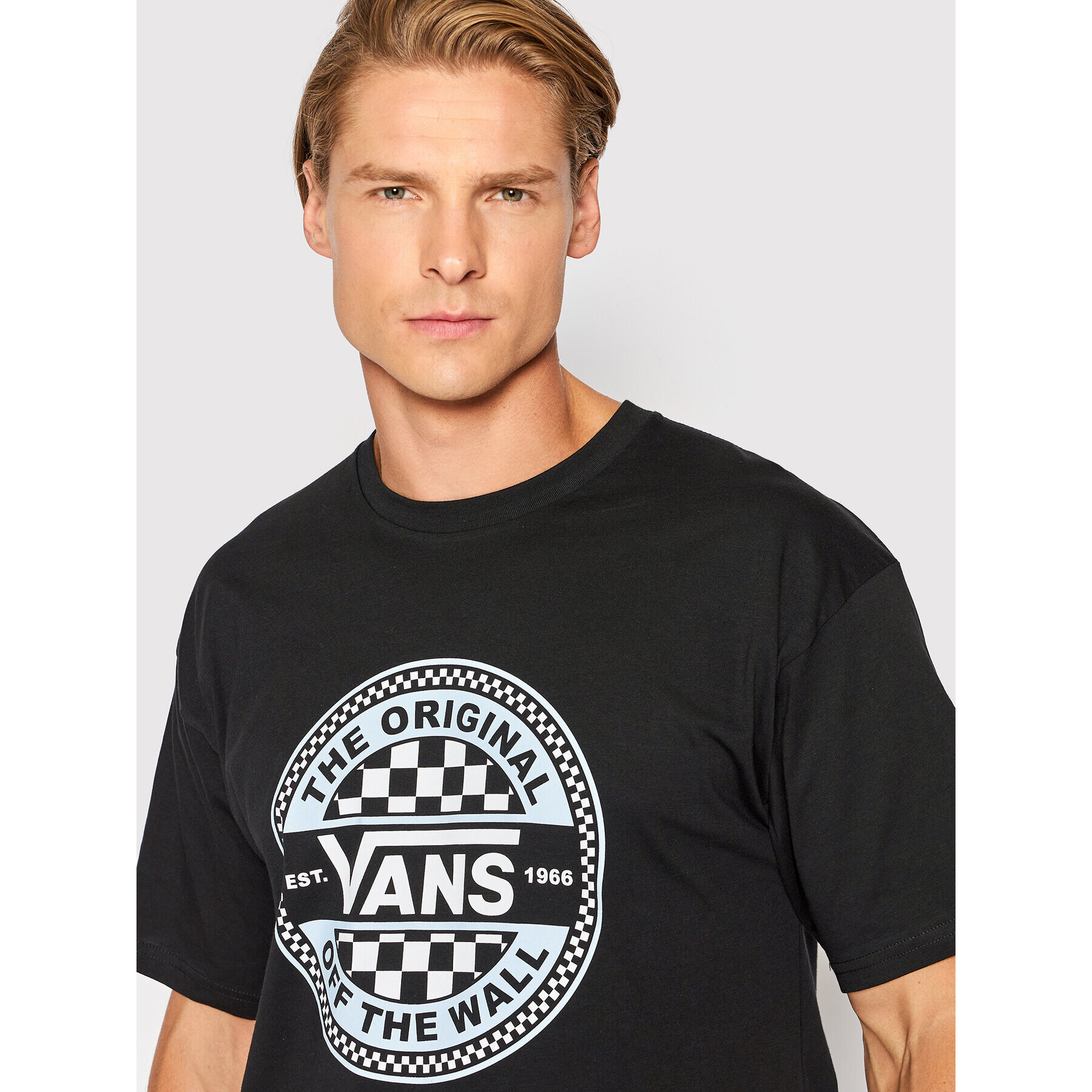 Vans Тишърт Circle Checker VN0A7S7C Черен Classic Fit - Pepit.bg