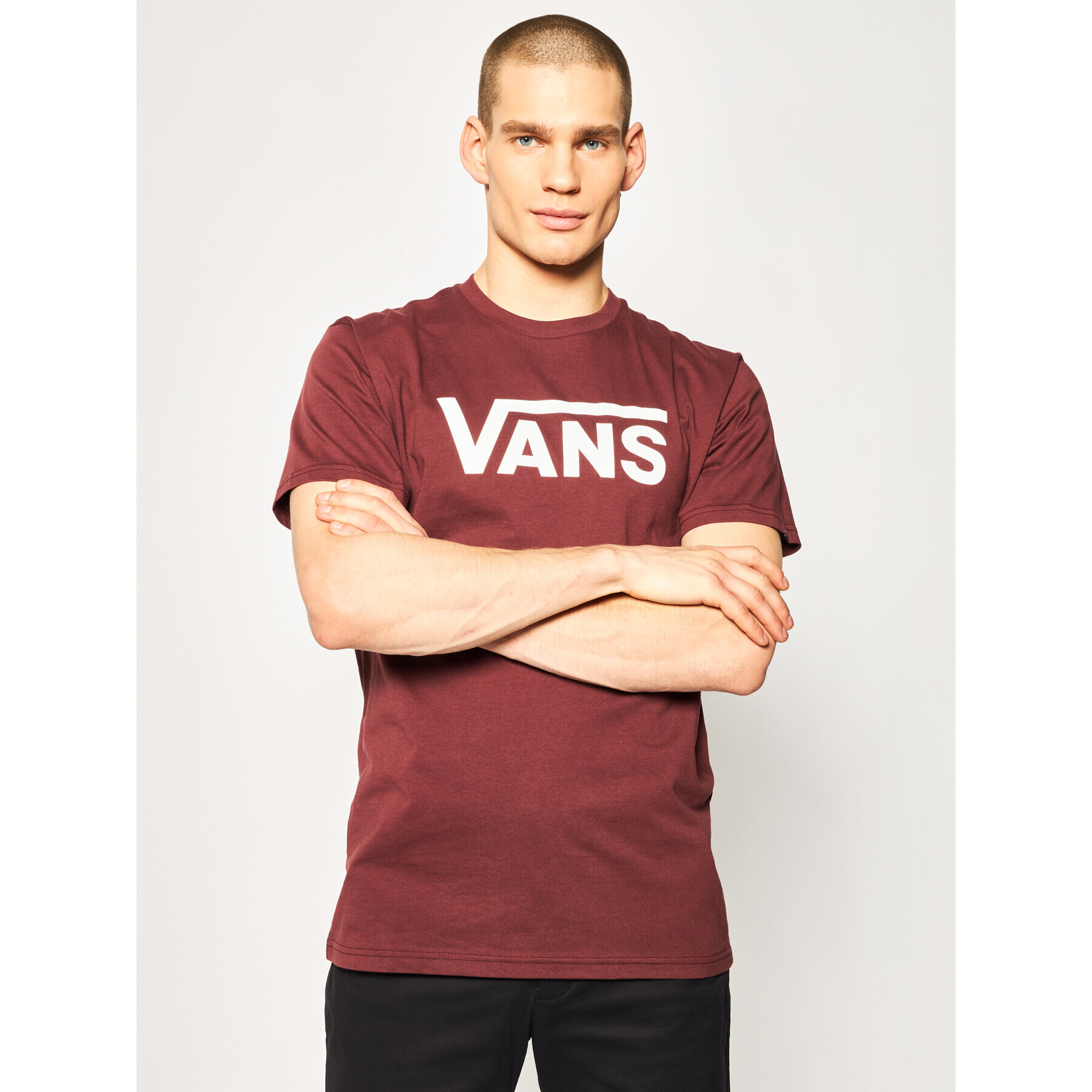 Vans Тишърт Classic Port VN000GGGK1O1 Бордо Classic Fit - Pepit.bg