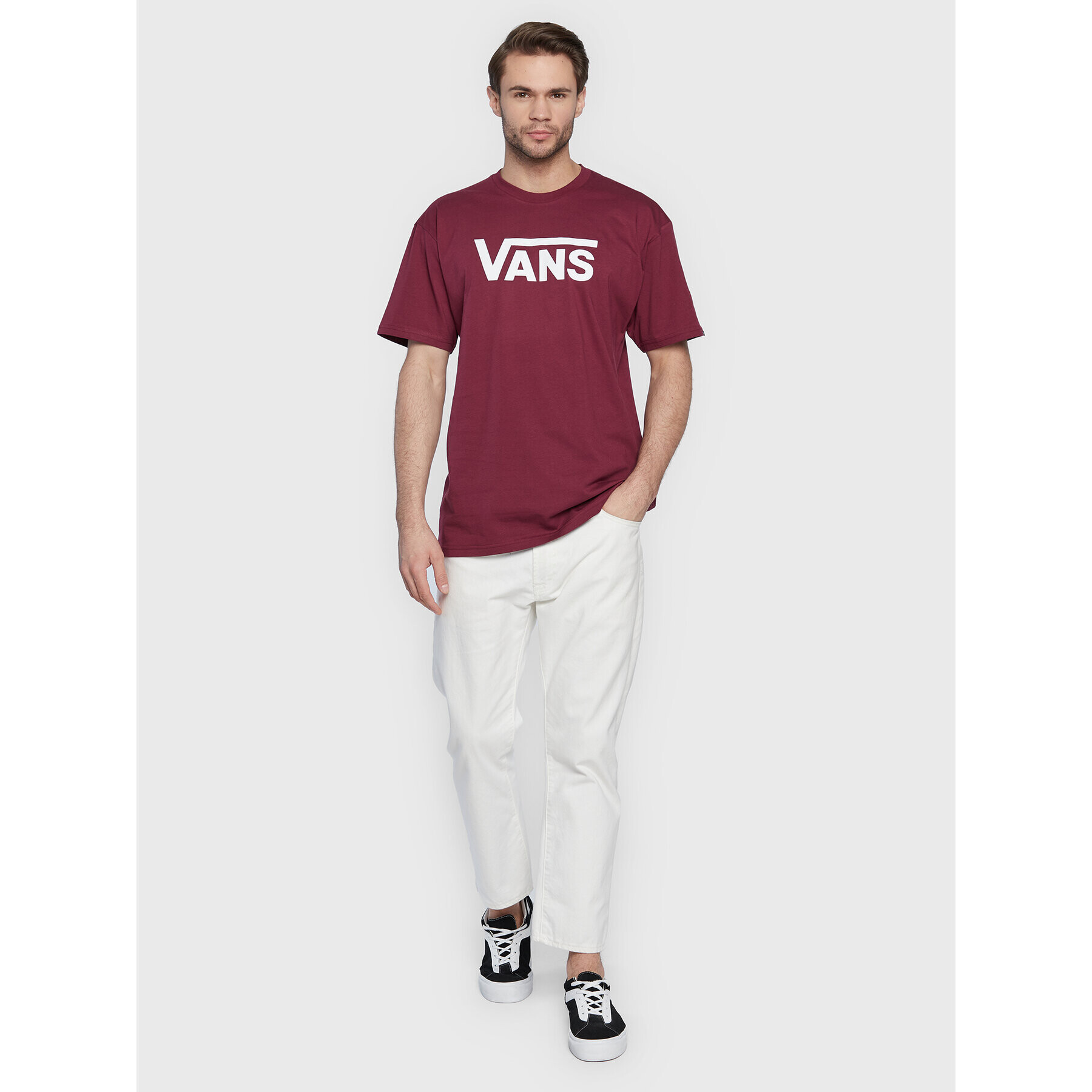 Vans Тишърт Classic VN000GGG Бордо Classic Fit - Pepit.bg