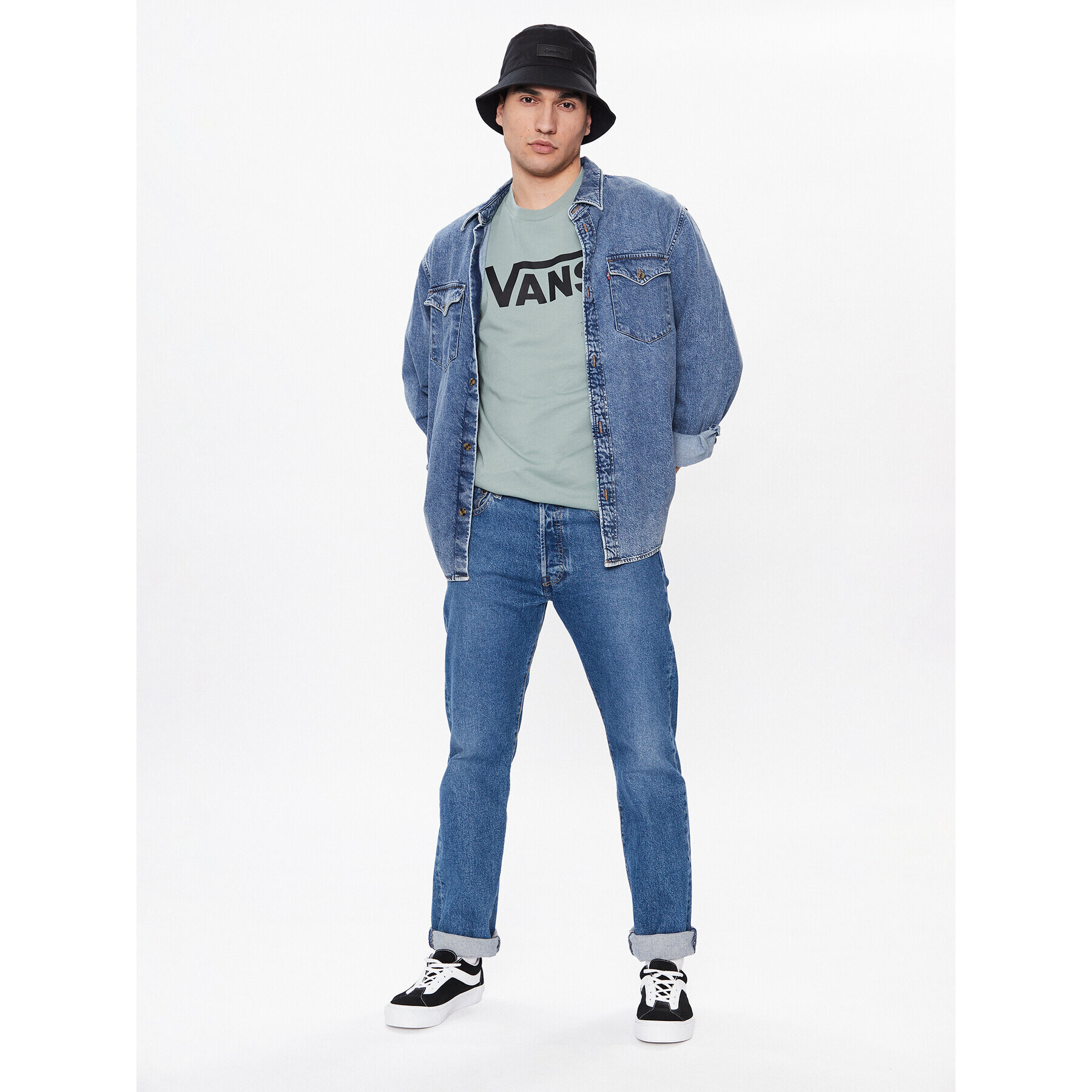 Vans Тишърт Classic VN000GGG Зелен Classic Fit - Pepit.bg