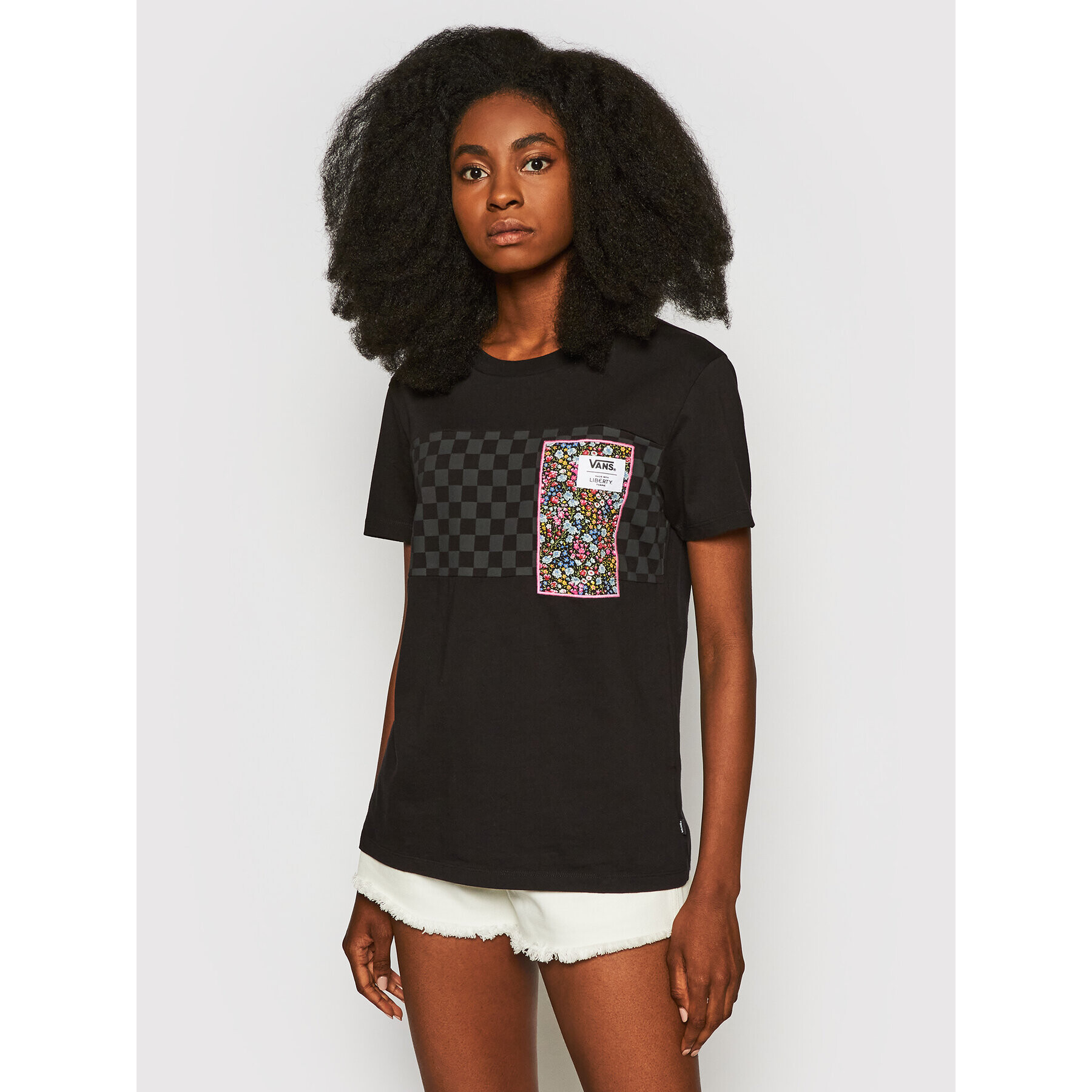 Vans Тишърт Classic VN0A5FSE Черен Boyfriend Fit - Pepit.bg