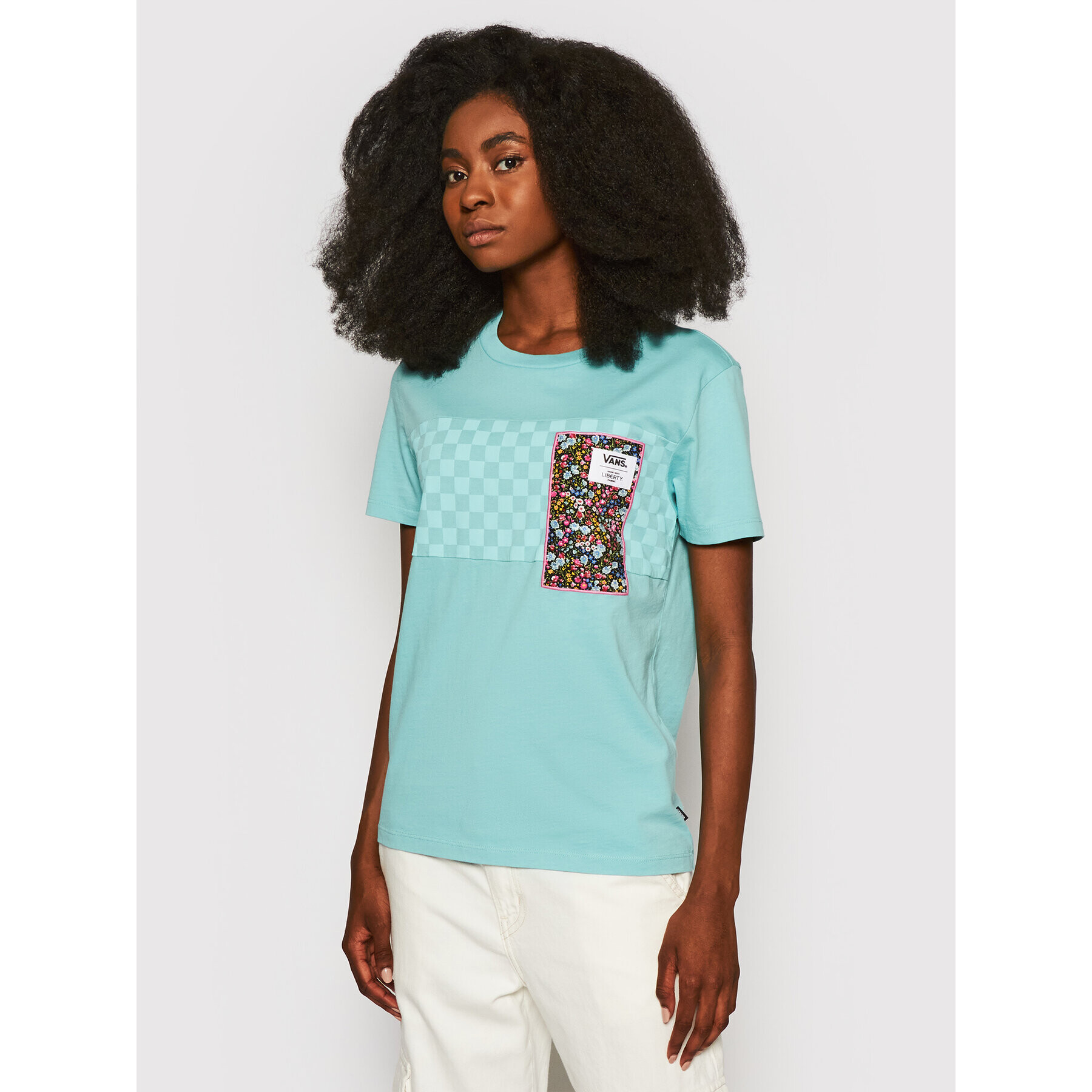 Vans Тишърт Classic VN0A5FSE Зелен Boyfriend Fit - Pepit.bg