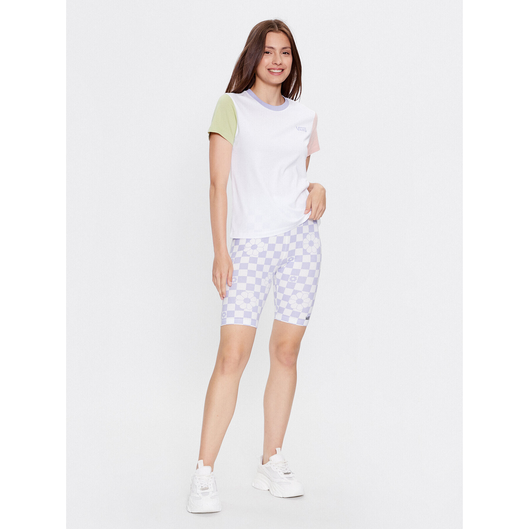 Vans Тишърт Colorblock Crew VN000AEF Бял Regular Fit - Pepit.bg