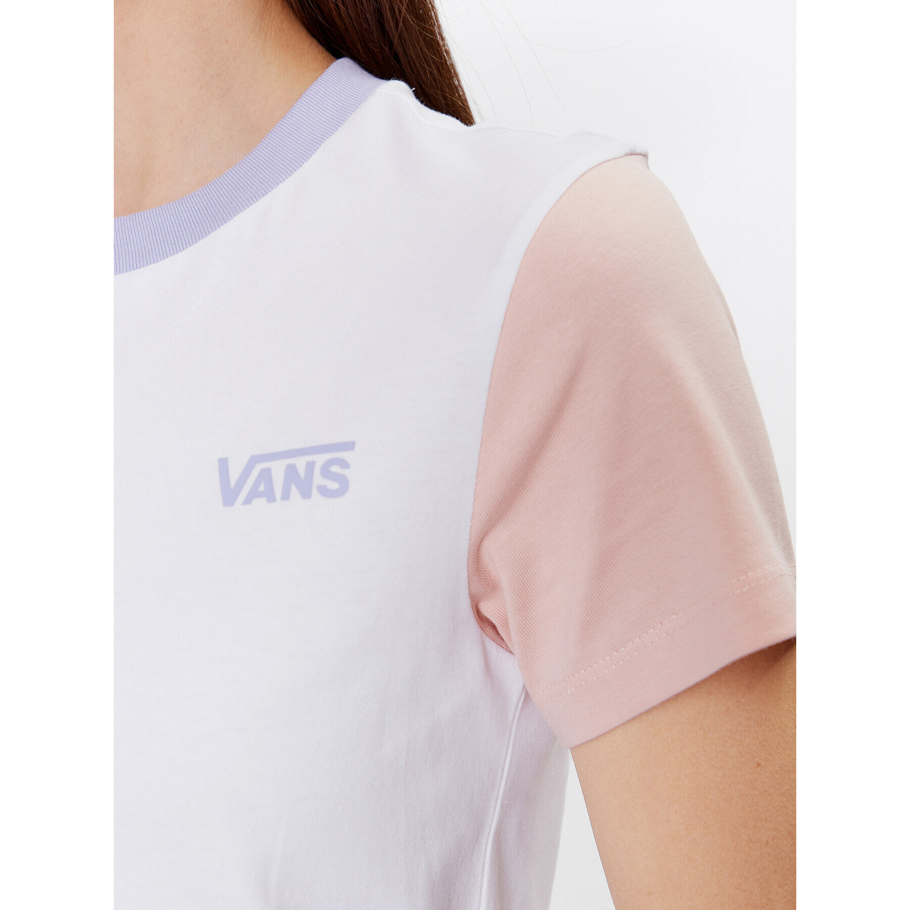 Vans Тишърт Colorblock Crew VN000AEF Бял Regular Fit - Pepit.bg