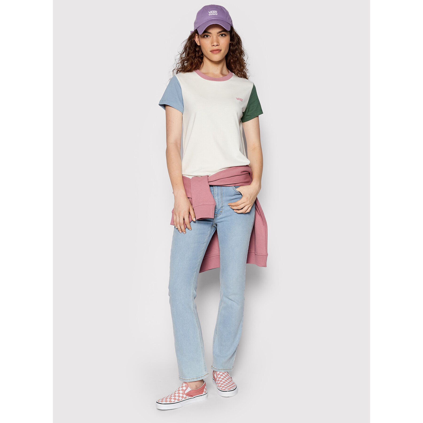 Vans Тишърт Colorblock VN0A5I9D Бежов Regular Fit - Pepit.bg