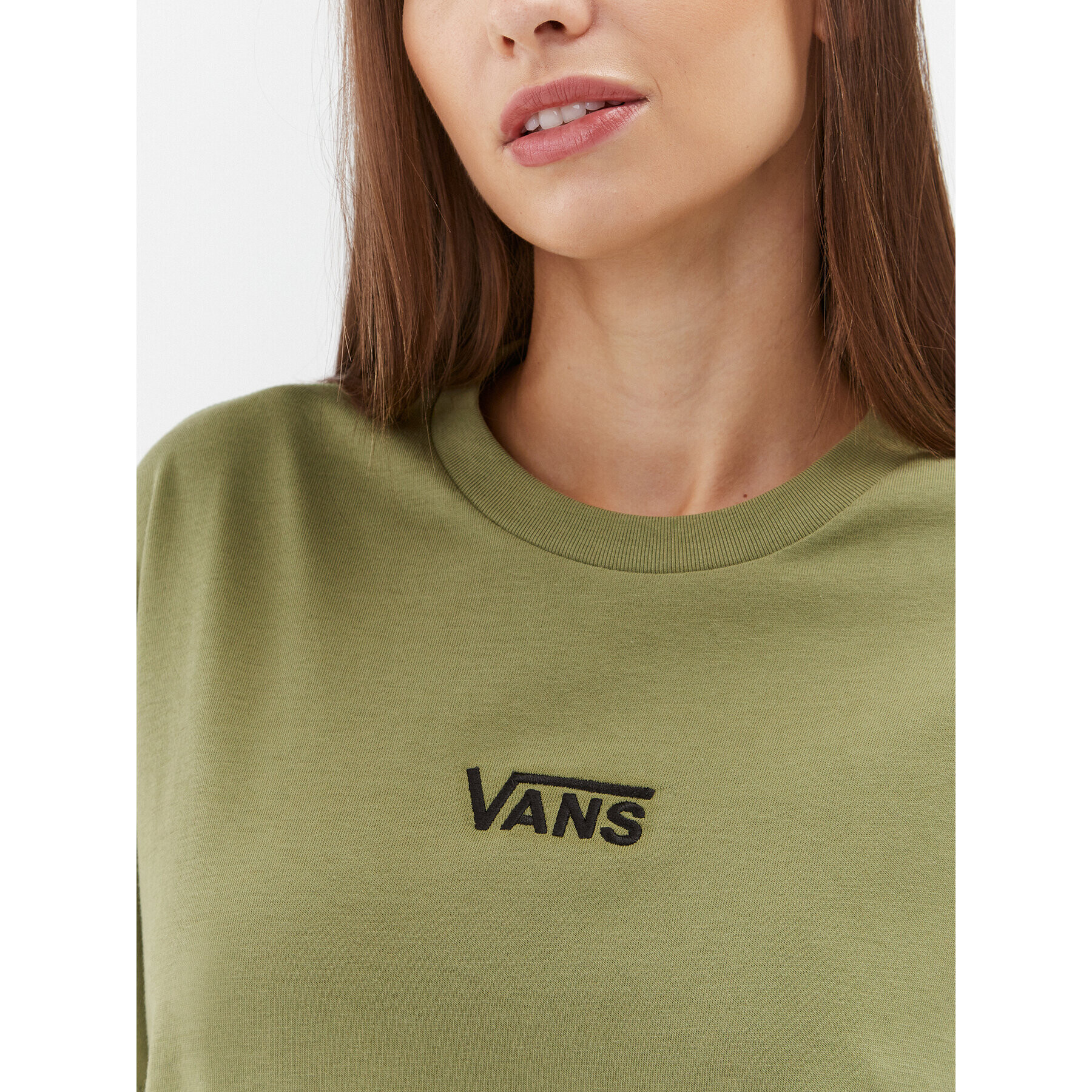 Vans Тишърт Flying V Oversized VN0A7YUT Зелен Regular Fit - Pepit.bg